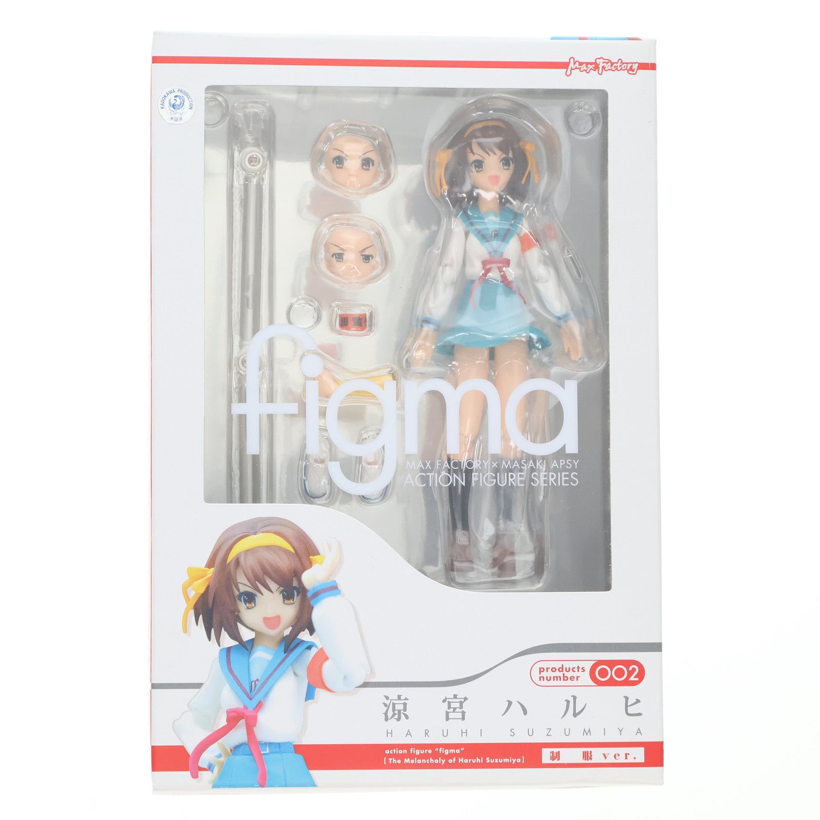 【中古即納】[FIG] figma(フィグマ) 002 涼宮ハルヒ(すずみやはるひ) 制服ver. 涼宮ハルヒの憂鬱 完成品 可動フィギュア マックスファクトリー(20080430)