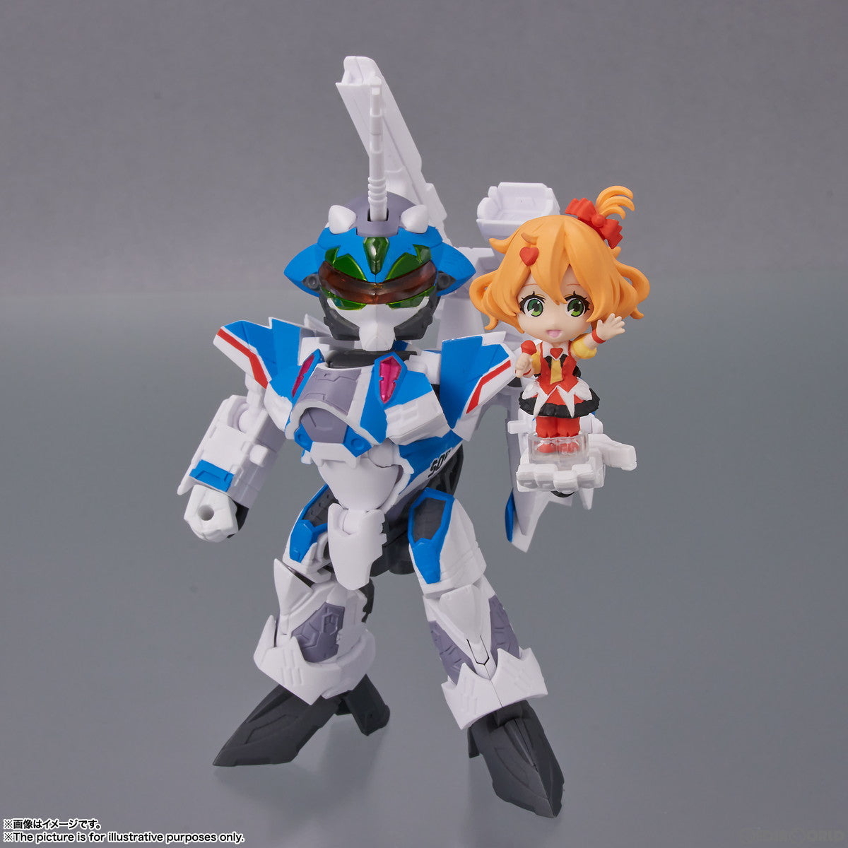 【中古即納】[FIG] TINY SESSION(タイニーセッション) VF-31J ジークフリード(ハヤテ機) with フレイア マクロスΔ(デルタ) 完成品 可動フィギュア バンダイスピリッツ(20230325)