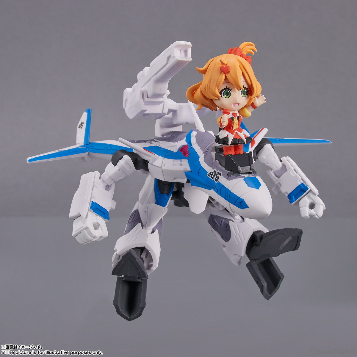 【中古即納】[FIG] TINY SESSION(タイニーセッション) VF-31J ジークフリード(ハヤテ機) with フレイア マクロスΔ(デルタ) 完成品 可動フィギュア バンダイスピリッツ(20230325)