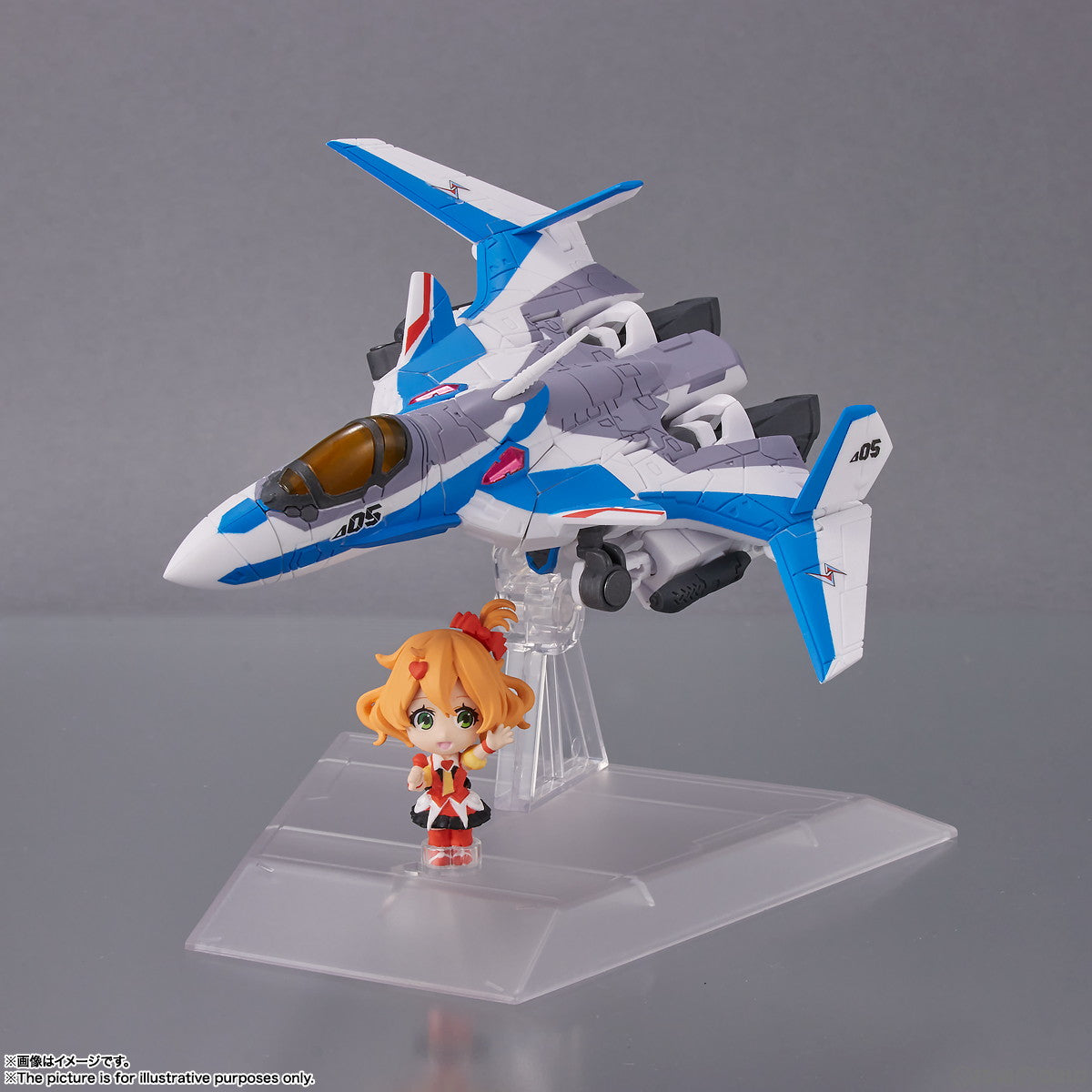 【中古即納】[FIG] TINY SESSION(タイニーセッション) VF-31J ジークフリード(ハヤテ機) with フレイア マクロスΔ(デルタ) 完成品 可動フィギュア バンダイスピリッツ(20230325)