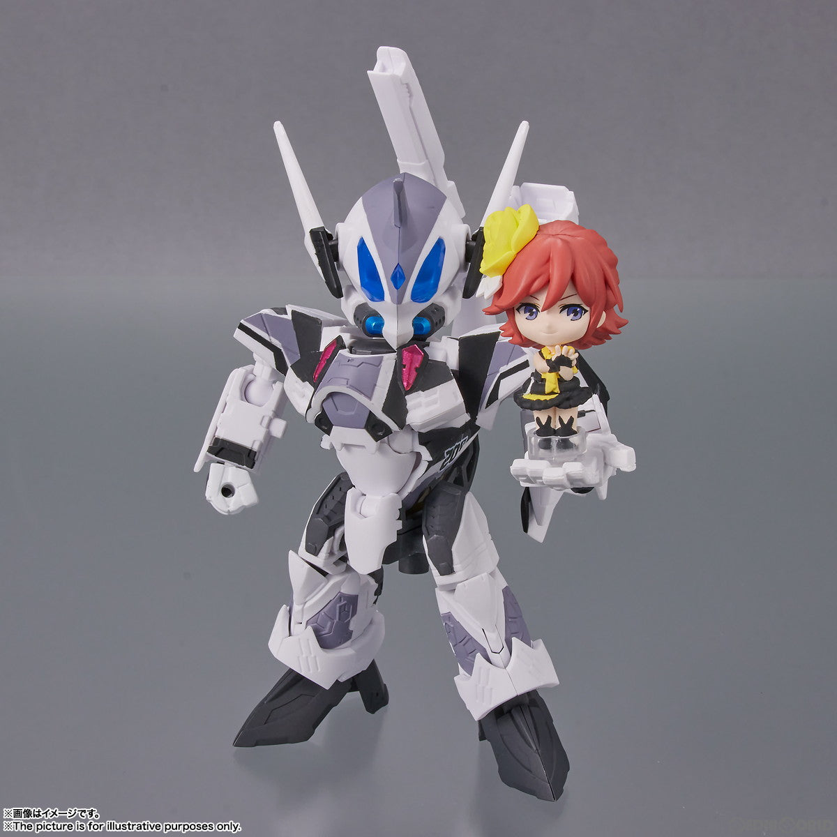 【中古即納】[FIG] TINY SESSION(タイニーセッション) VF-31F ジークフリード(メッサー機) with カナメ マクロスΔ(デルタ) 完成品 可動フィギュア バンダイスピリッツ(20230325)
