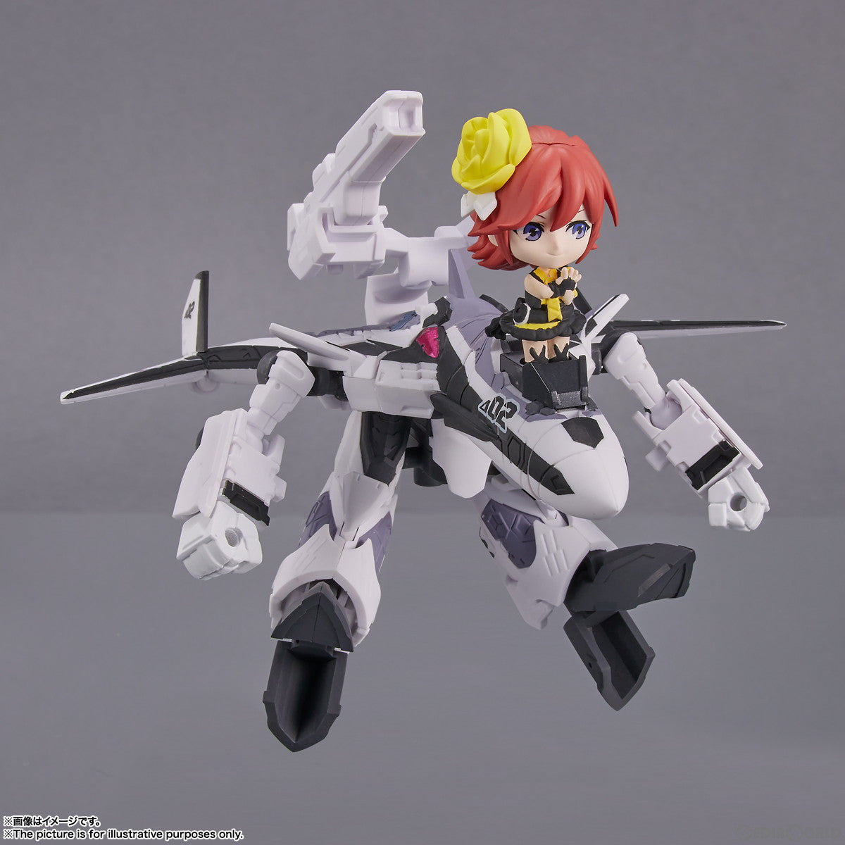 【中古即納】[FIG] TINY SESSION(タイニーセッション) VF-31F ジークフリード(メッサー機) with カナメ マクロスΔ(デルタ) 完成品 可動フィギュア バンダイスピリッツ(20230325)