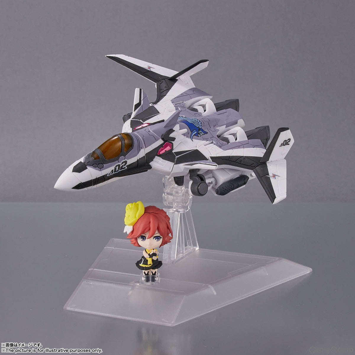 【中古即納】[FIG] TINY SESSION(タイニーセッション) VF-31F ジークフリード(メッサー機) with カナメ マクロスΔ(デルタ) 完成品 可動フィギュア バンダイスピリッツ(20230325)