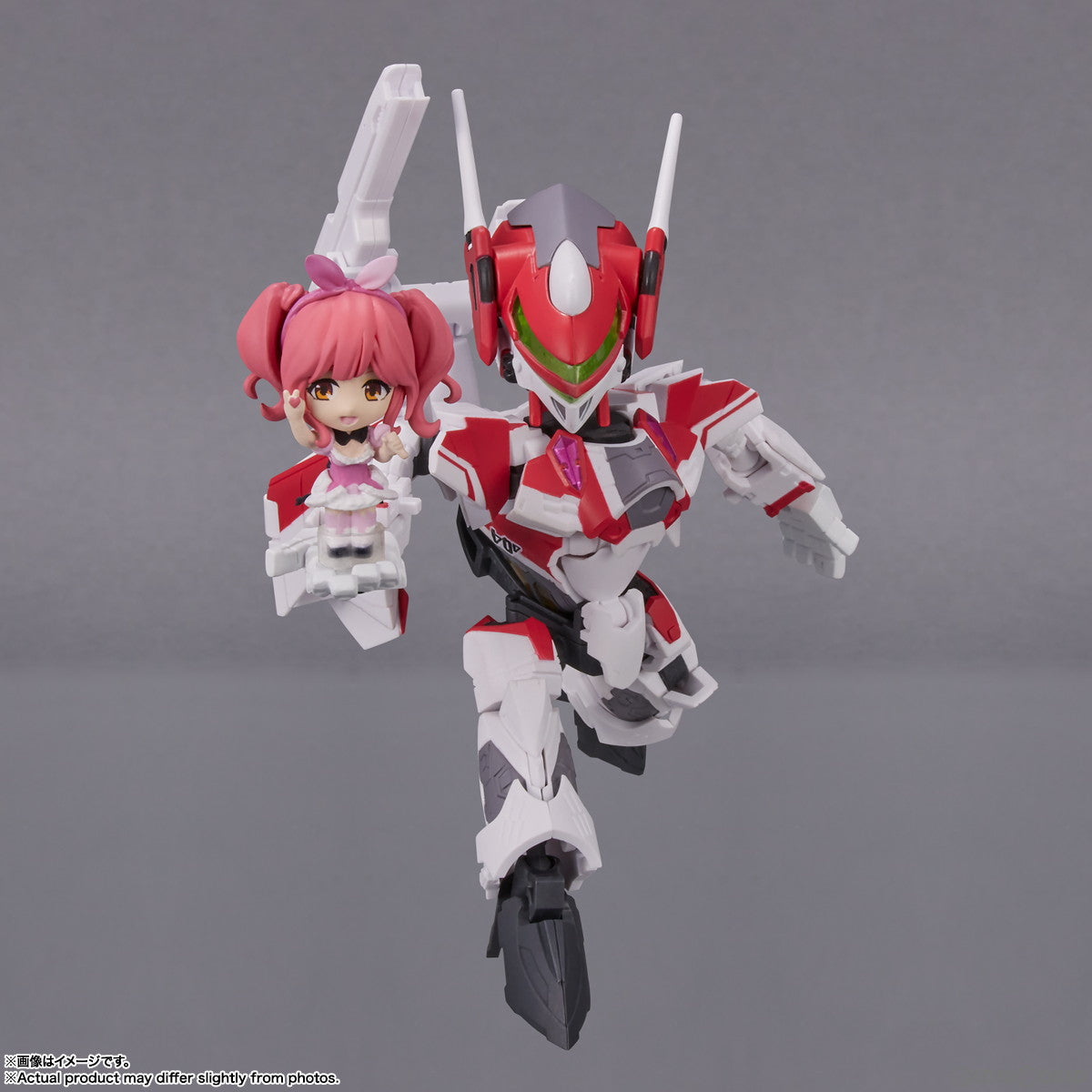 【中古即納】[FIG] TINY SESSION(タイニーセッション) VF-31C ジークフリード(ミラージュ・ファリーナ・ジーナス機) with マキナ・中島 マクロスΔ(デルタ) 完成品 可動フィギュア バンダイスピリッツ(20230624)