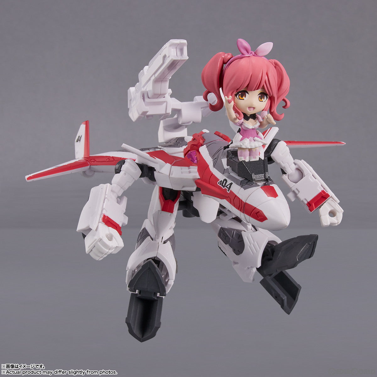 【中古即納】[FIG] TINY SESSION(タイニーセッション) VF-31C ジークフリード(ミラージュ・ファリーナ・ジーナス機) with マキナ・中島 マクロスΔ(デルタ) 完成品 可動フィギュア バンダイスピリッツ(20230624)