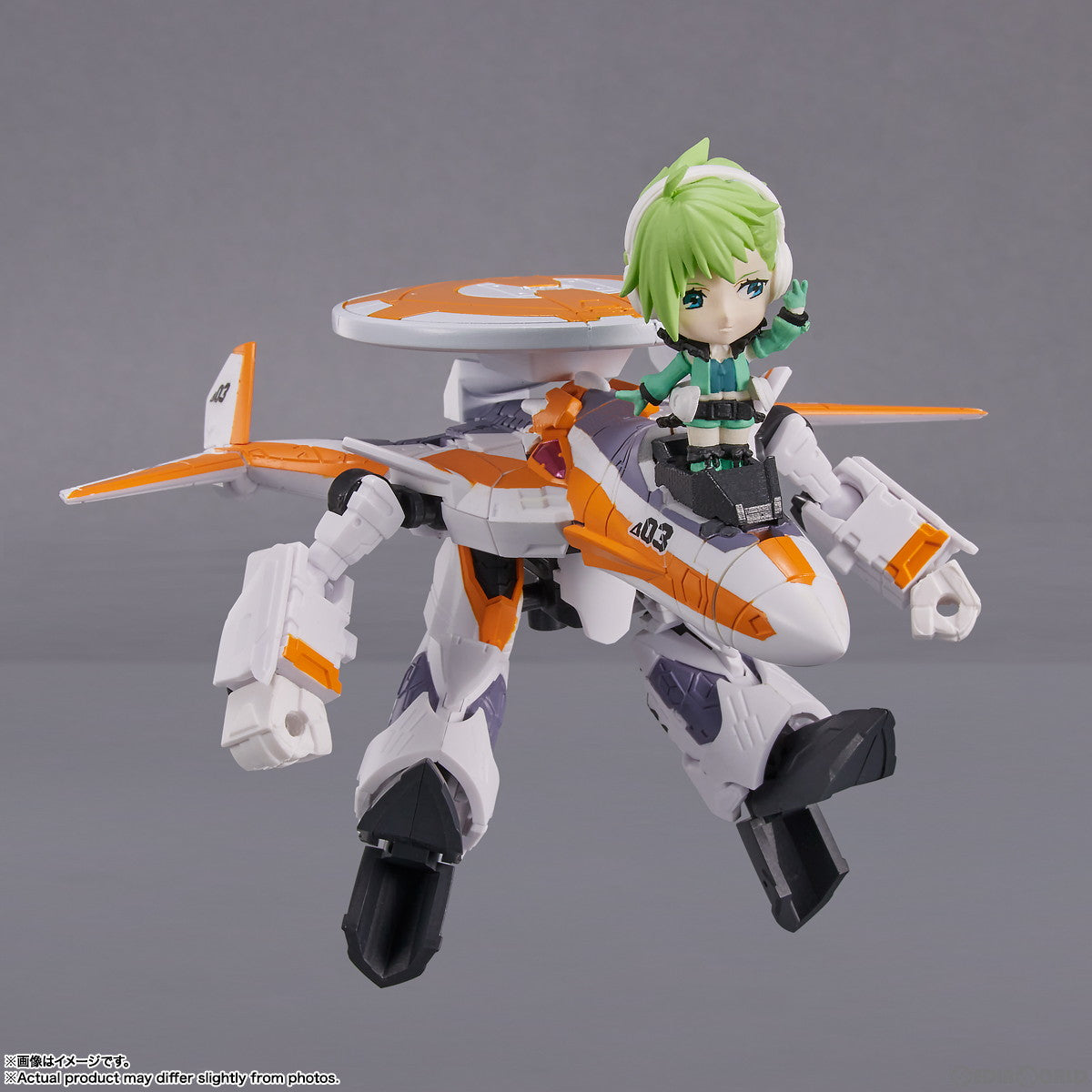 【中古即納】[FIG] TINY SESSION(タイニーセッション) VF-31E ジークフリード(チャック・マスタング機) with レイナ・プラウラー マクロスΔ(デルタ) 完成品 可動フィギュア バンダイスピリッツ(20230624)