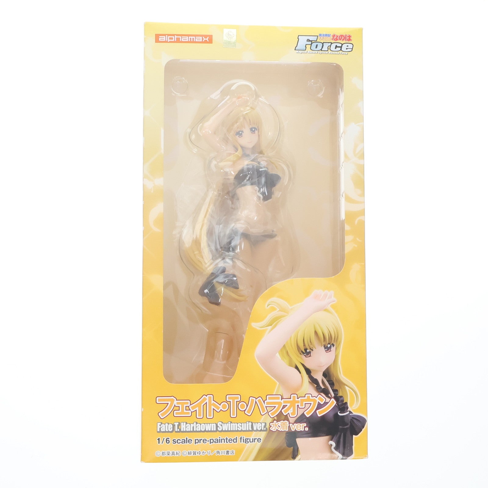 【中古即納】[FIG] フェイト・T・ハラオウン 水着ver. 魔法戦記リリカルなのはForce 1/6 完成品 フィギュア(AX-0064) アルファマックス(20130410)