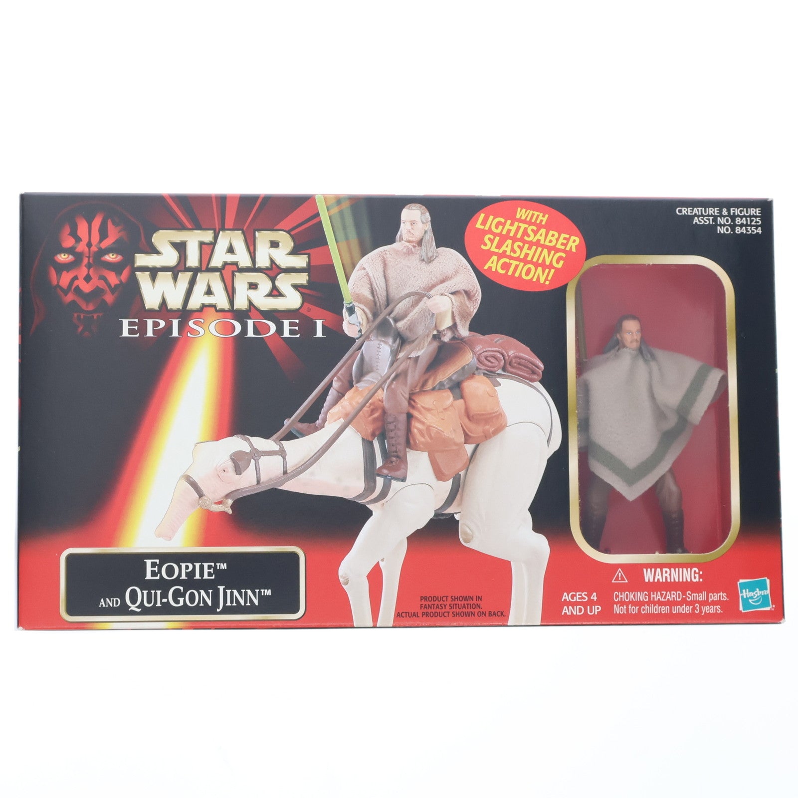 【中古即納】[FIG] イオピーwithクワイ=ガン・ジン STAR WARS(スター・ウォーズ) エピソード1/ファントム・メナス 完成品 クリーチャーwithフィギュア(84354) ハズブロ/トミー(19991231)