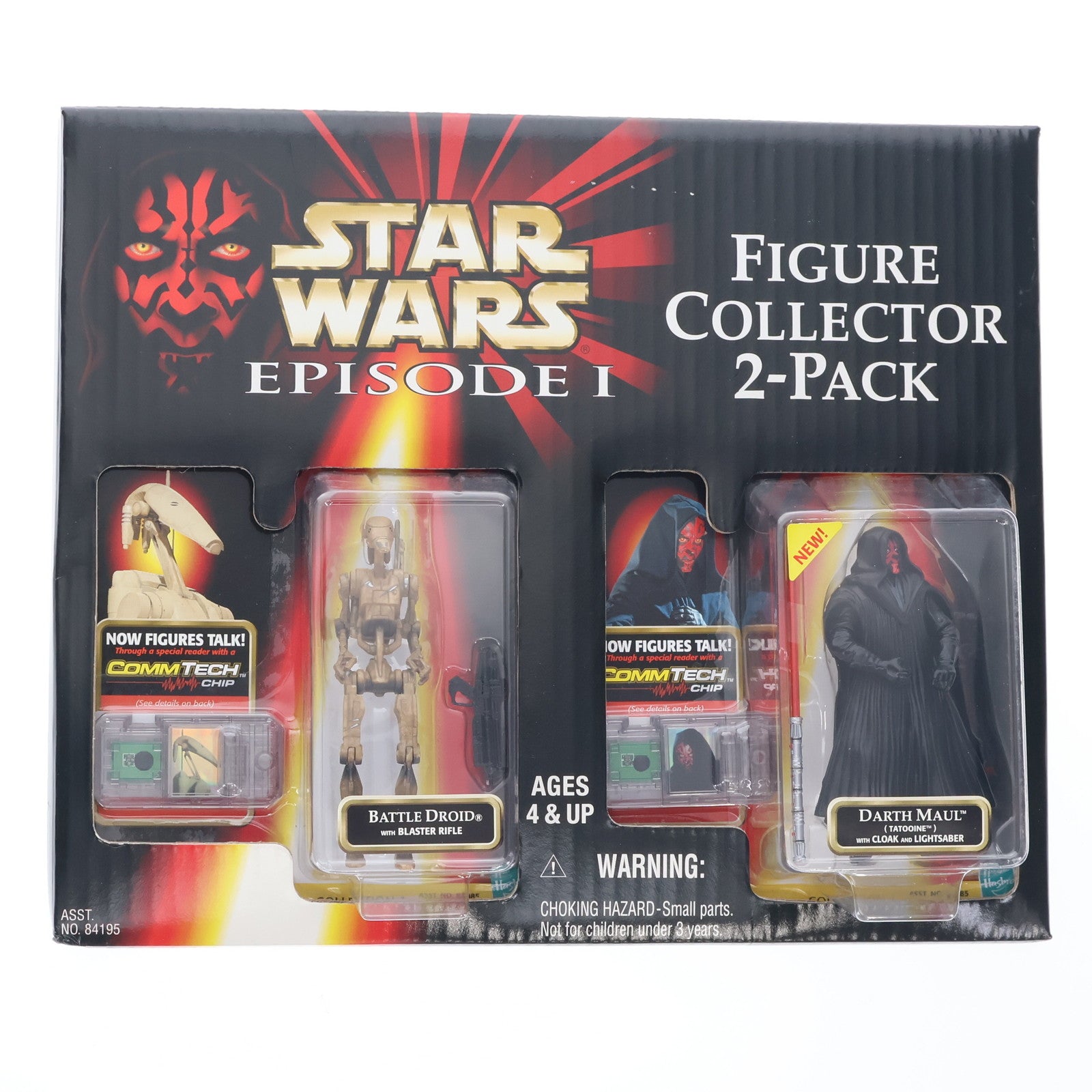 【中古即納】[FIG] コムテック ベーシックフィギュア ダース・モール & バトル・ドロイド(2体セット) フィギュアコレクター 2パック STAR WARS(スター・ウォーズ) エピソード1/ファントム・メナス 完成品 可動フィギュア ハズブロ(19991231)