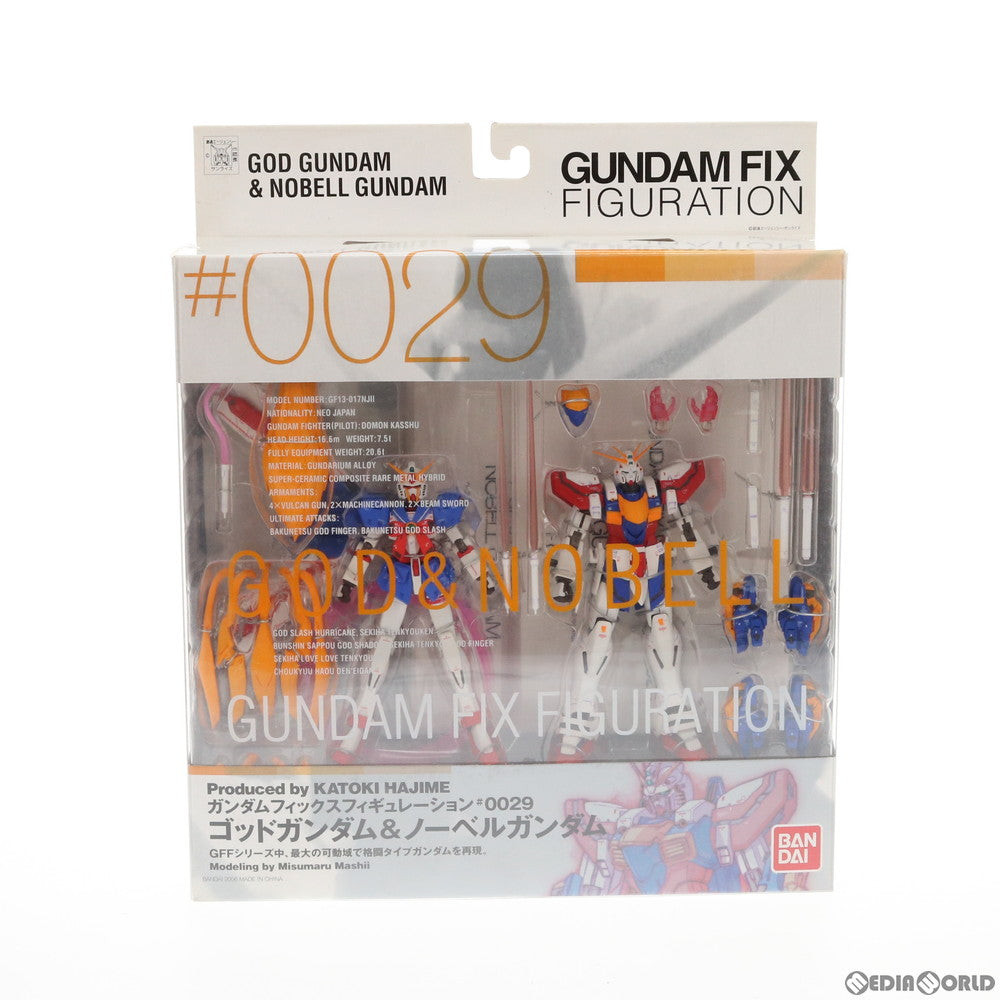 【中古即納】[FIG] GUNDAM FIX FIGURATION #0029 ゴッドガンダム&ノーベルガンダム 機動武闘伝Gガンダム 完成品 可動フィギュア バンダイ(20060429)