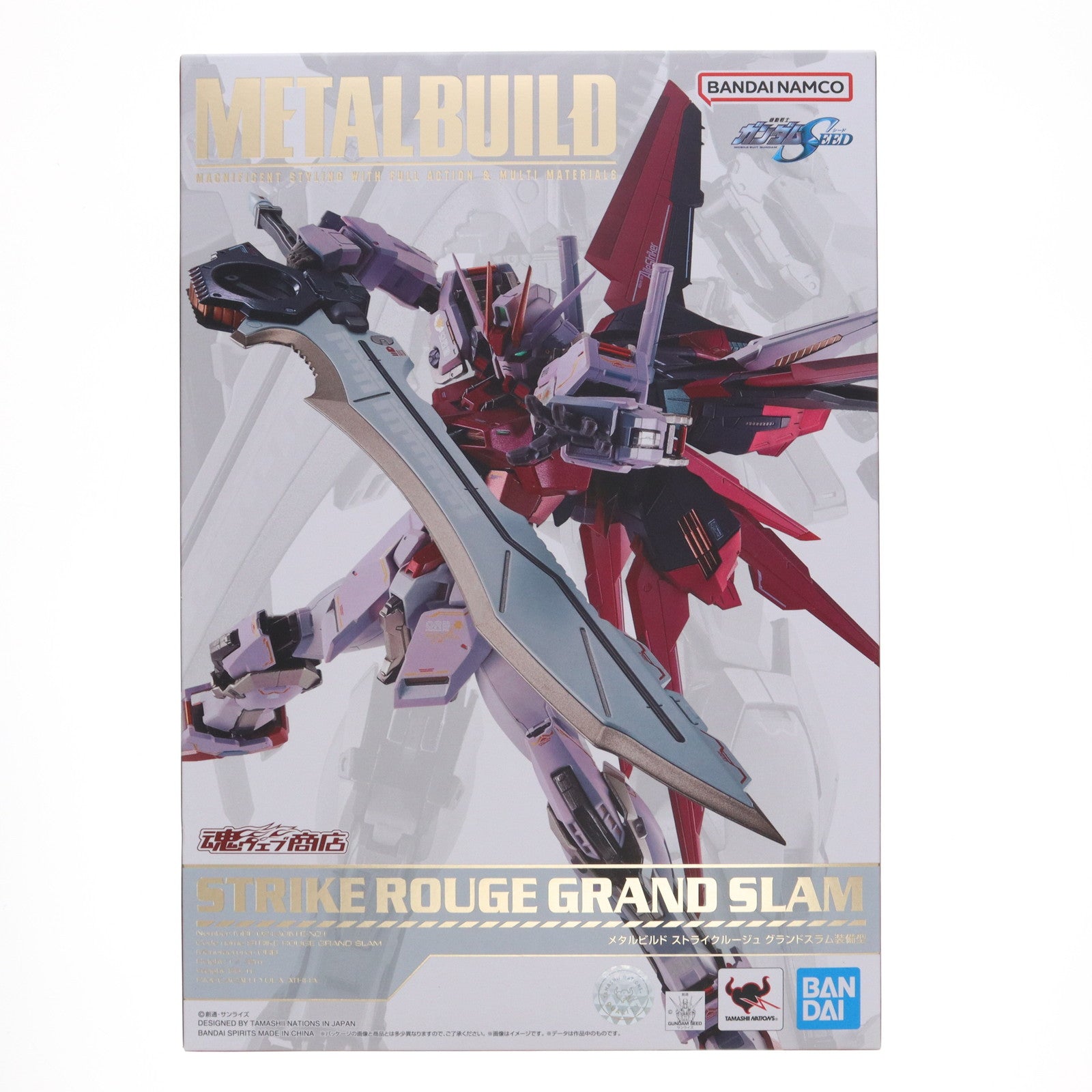 【中古即納】[FIG] 魂ウェブ商店限定 METAL BUILD ストライクルージュ グランドスラム装備型 機動戦士ガンダムSEED(シード) 完成品 可動フィギュア バンダイスピリッツ(20230131)