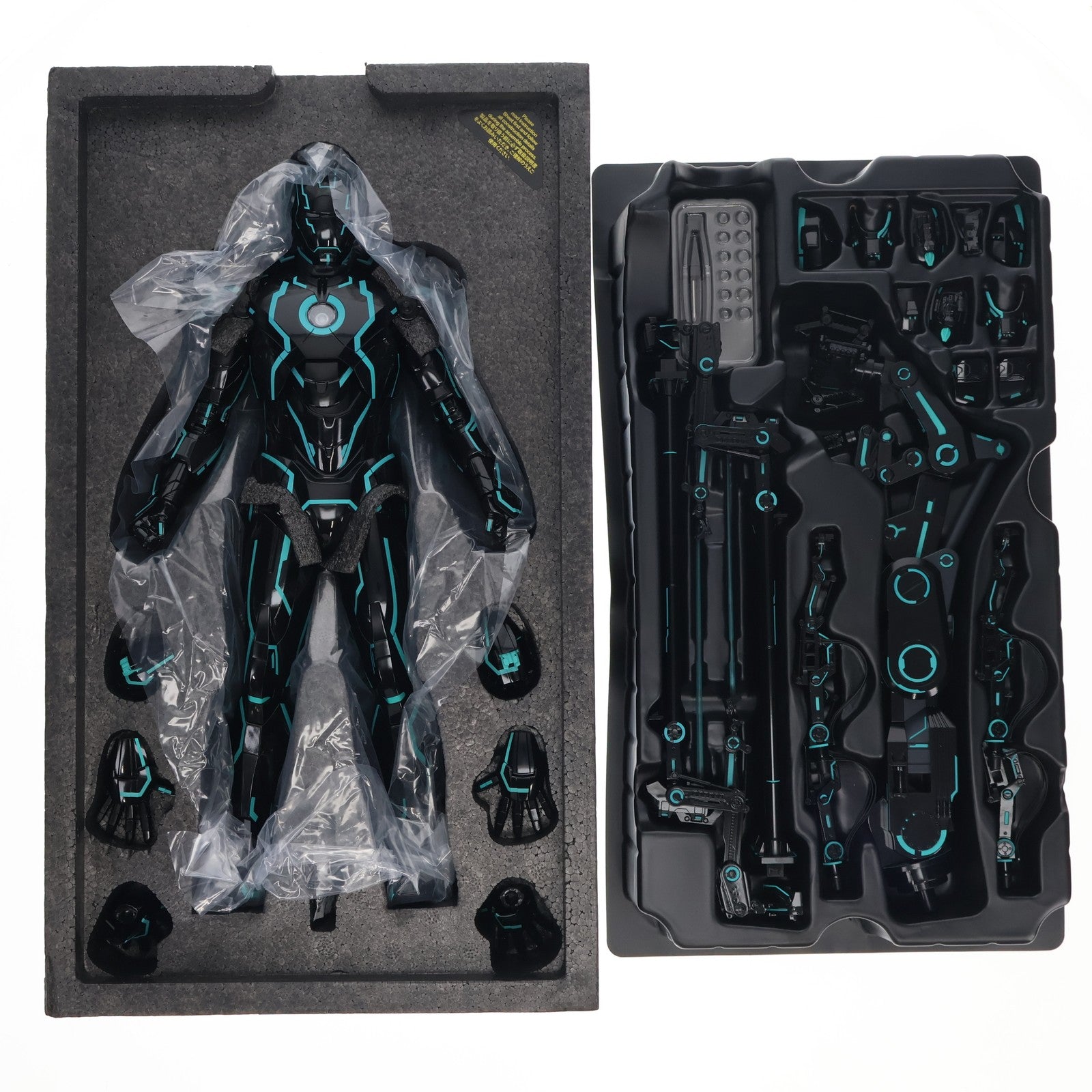 【中古即納】[FIG] トイサピエンス限定 ムービー・マスターピース DIECAST アイアンマン・マーク4(ネオンテック版)[パワードスーツ装着機付き] アイアンマン2 1/6 完成品 可動フィギュア(MM#672D50) ホットトイズ(20230228)