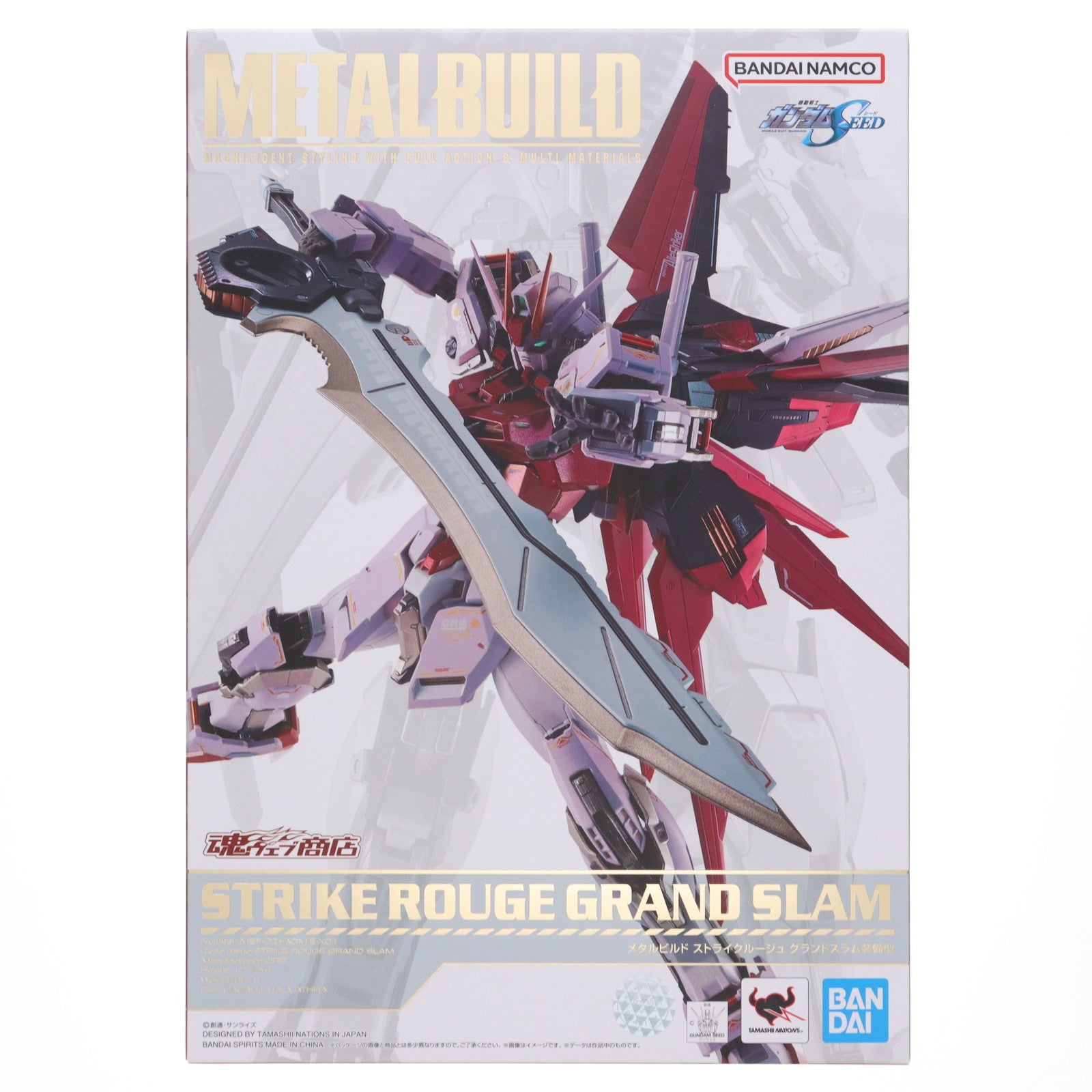 【中古即納】[FIG] 魂ウェブ商店限定 METAL BUILD ストライクルージュ グランドスラム装備型 機動戦士ガンダムSEED(シード) 完成品 可動フィギュア バンダイスピリッツ(20230131)