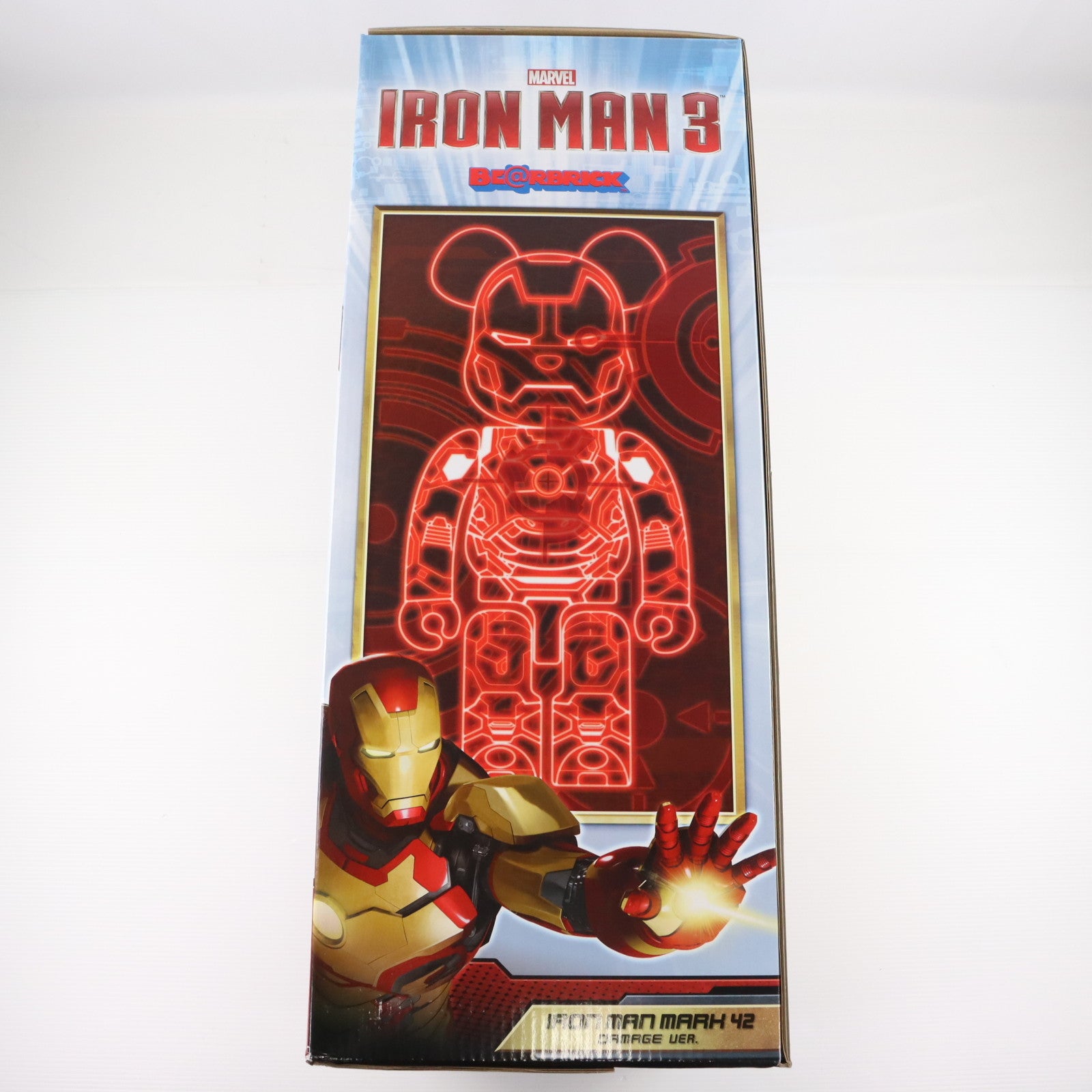 【中古即納】[FIG] BE@RBRICK(ベアブリック) アイアンマン マークXLII(42) ダメージVer. 1000% アイアンマン3 完成品 可動フィギュア メディコム・トイ(20150430)