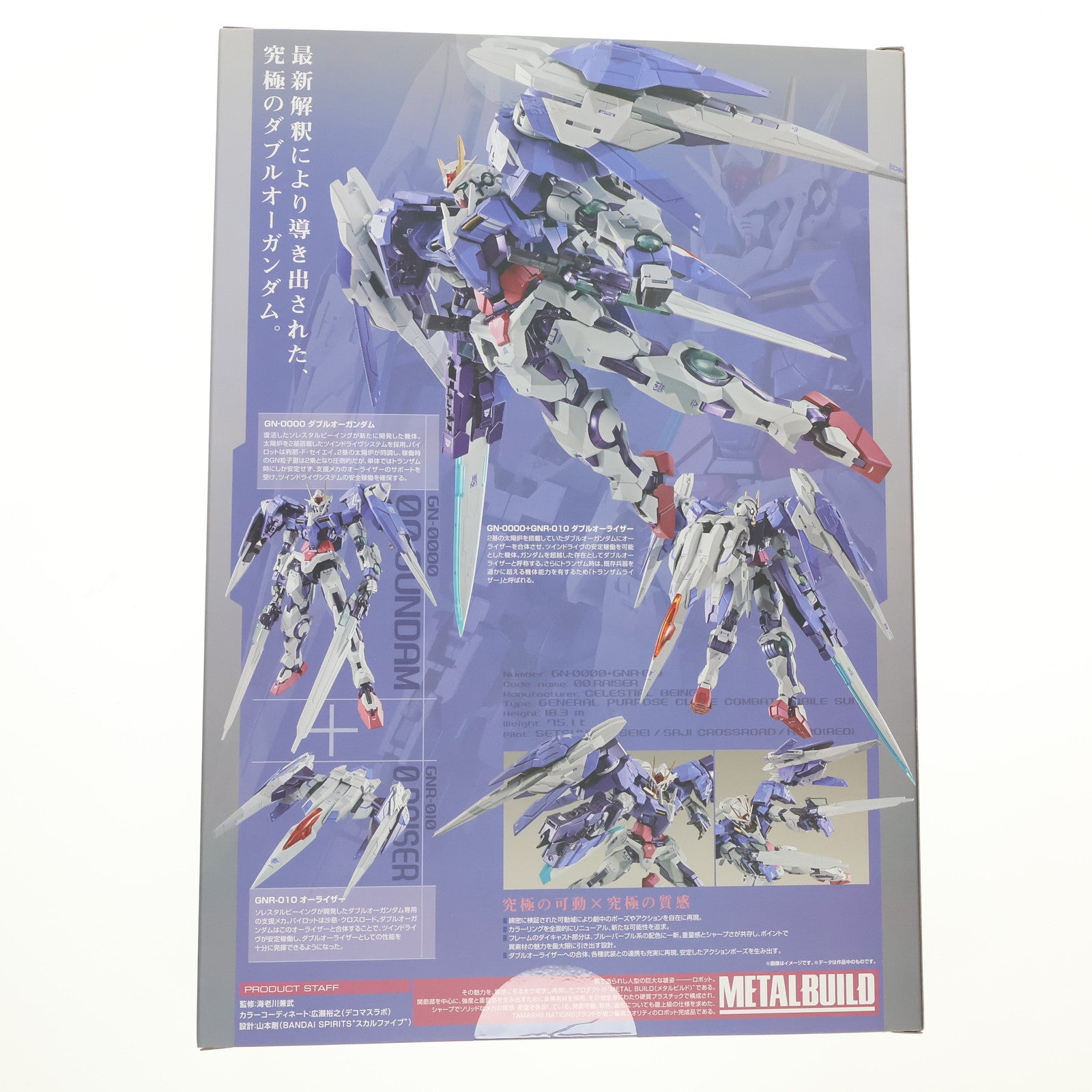 【中古即納】[FIG] METAL BUILD ダブルオーライザー デザイナーズブルー Ver. 機動戦士ガンダム00(ダブルオー) 完成品 可動フィギュア TAMASHII NATION 2019&魂ウェブ商店限定 バンダイスピリッツ(20191025)