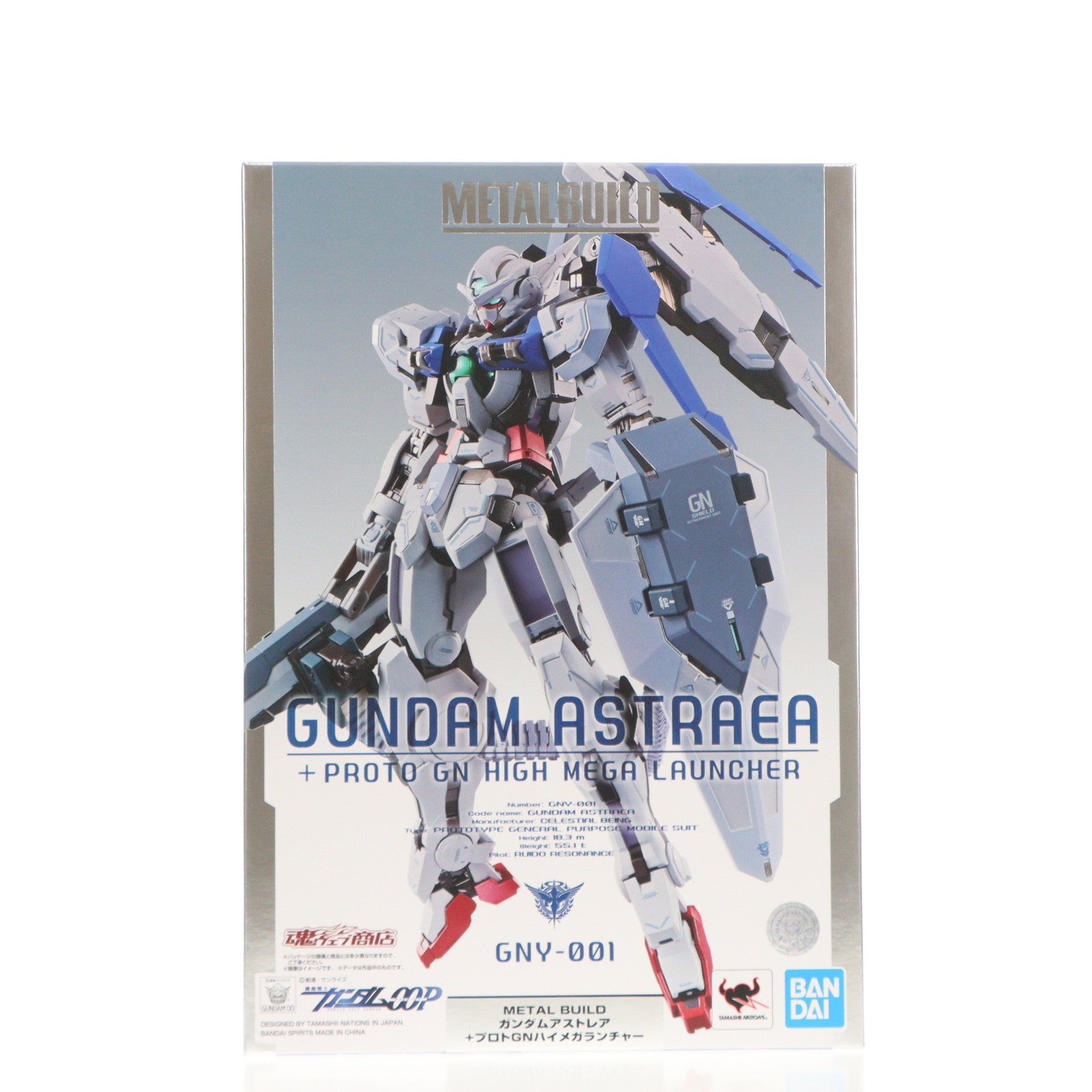 【中古即納】[FIG] 魂ウェブ商店限定 METAL BUILD ガンダムアストレア+プロトGNハイメガランチャー 機動戦士ガンダム00P(ダブルオーピー) 完成品 可動フィギュア バンダイスピリッツ(20190630)