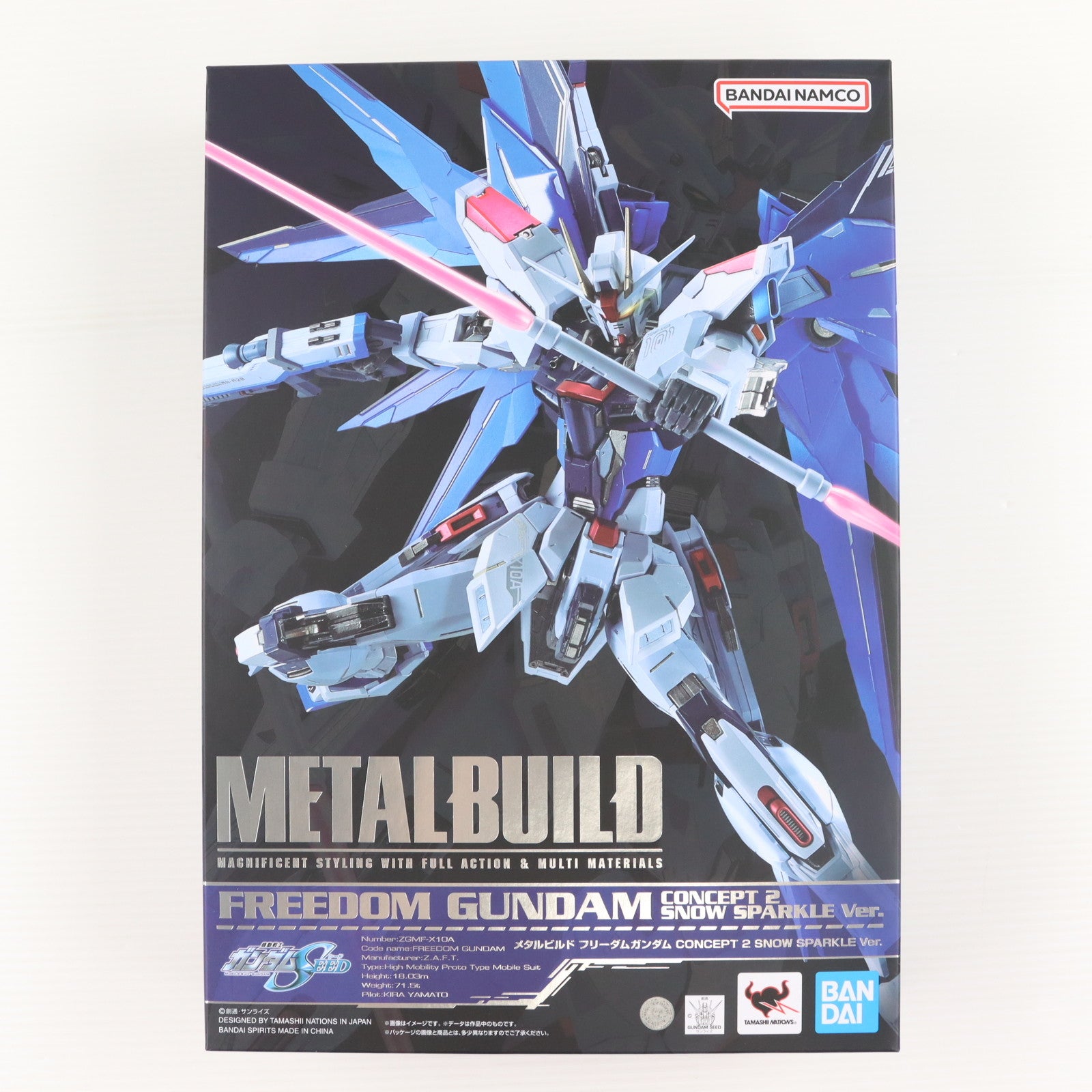 【中古即納】[FIG] METAL BUILD フリーダムガンダム CONCEPT 2 SNOW SPARKLE Ver. 機動戦士ガンダムSEED(シード) 完成品 可動フィギュア TAMASHII NATION 2023&事後通販限定 バンダイスピリッツ(20231117)
