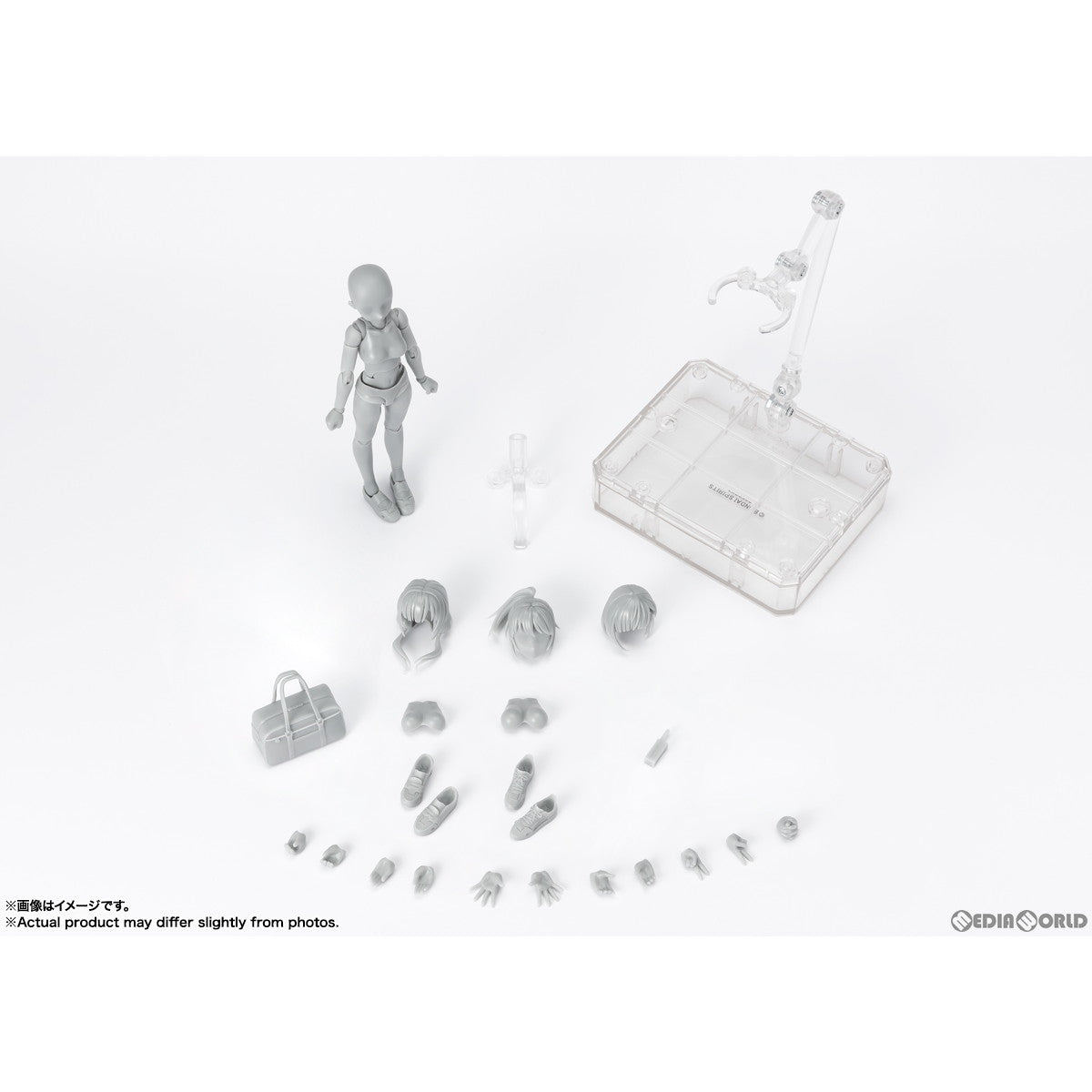 【中古即納】[FIG] S.H.Figuarts(フィギュアーツ) ボディちゃん -スクールライフ- Edition DX SET(Gray Color Ver.) 完成品 可動フィギュア バンダイスピリッツ(20240316)