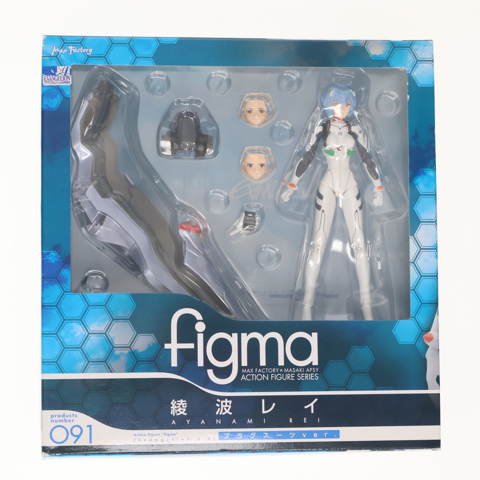 【中古即納】[FIG] figma(フィグマ) 091 綾波レイ プラグスーツver. ヱヴァンゲリヲン新劇場版:破 完成品 可動フィギュア マックスファクトリー(20110520)