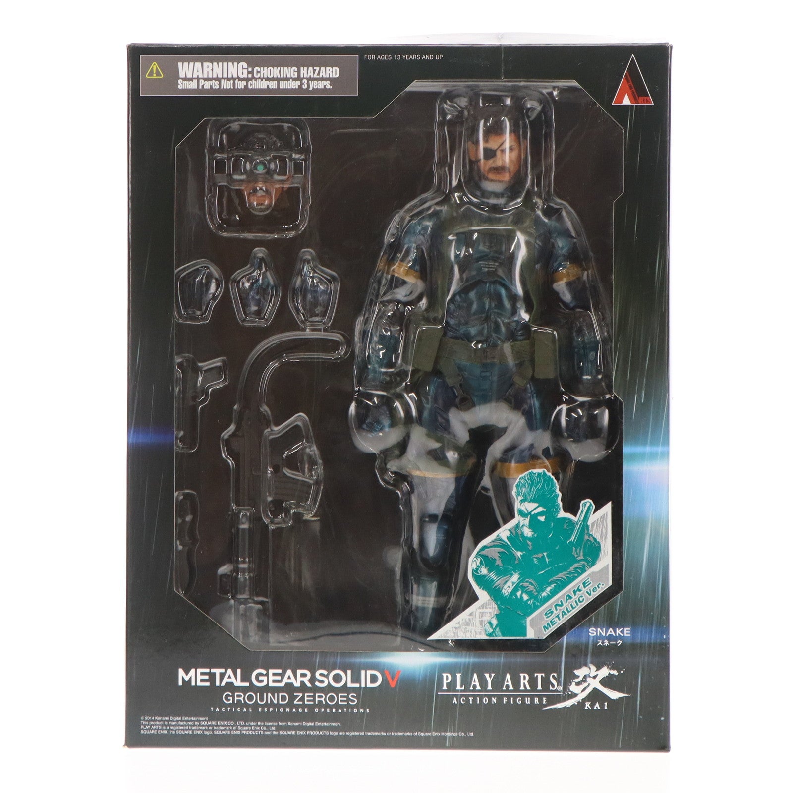 【中古即納】[FIG] (フィギュア単品) PLAY ARTS改(プレイアーツ改) スネーク メタリックVer. METAL GEAR SOLID V GROUND ZEROES(メタルギアソリッド5 グラウンド・ゼロズ) 完成品 可動フィギュア コナミスタイル限定版 スクウェア・エニックス(20140320)