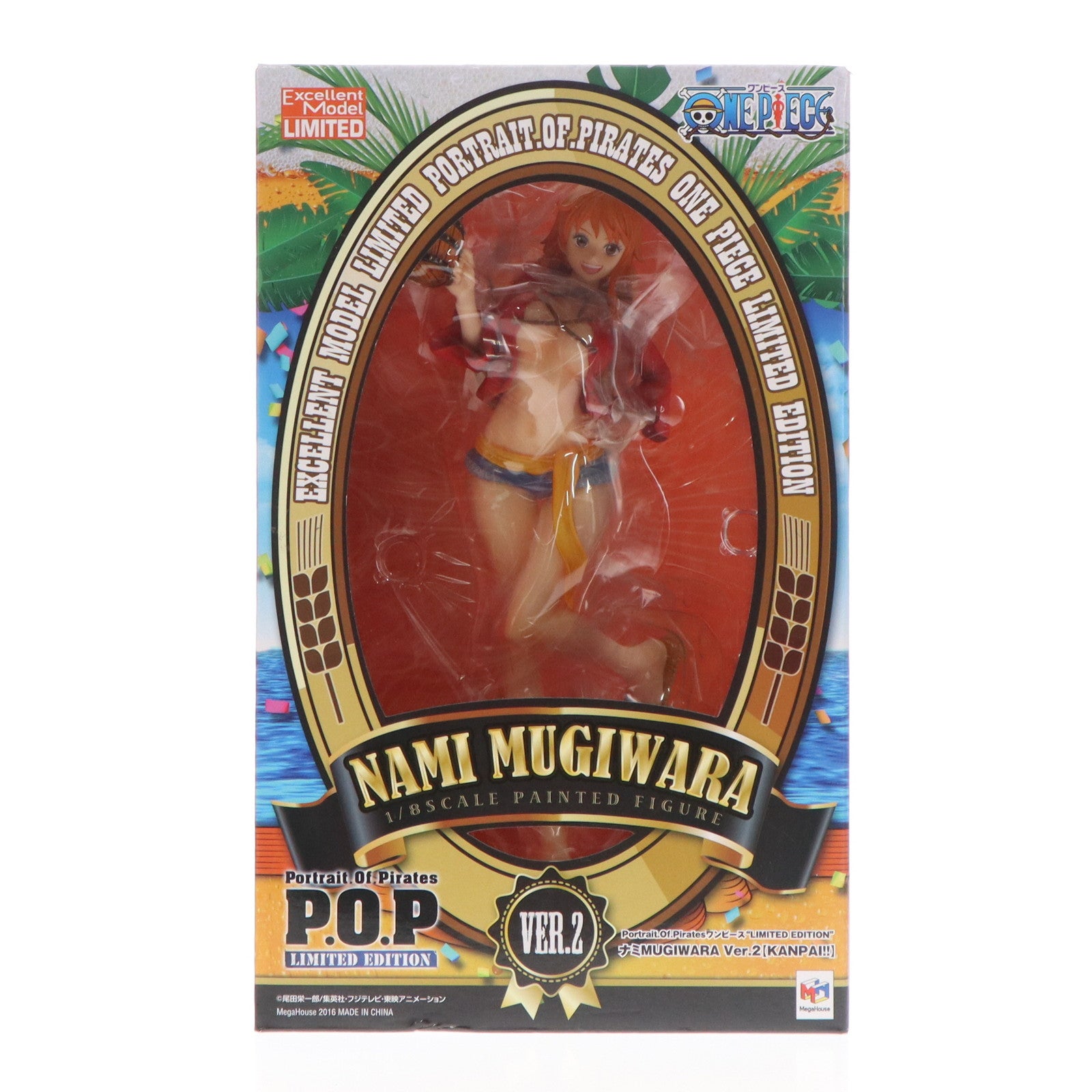 【中古即納】[FIG] Portrait.Of.Pirates P.O.P LIMITED EDITION ナミMUGIWARA Ver.2【KANPAI!!】 ONE PIECE(ワンピース) 1/8 完成品 フィギュア ジャンプキャラクターズストア限定 メガハウス(20160831)