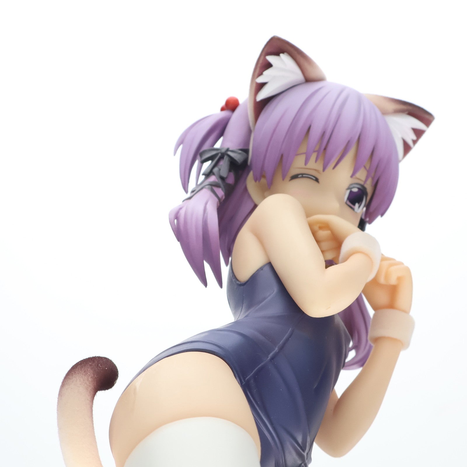 【中古即納】[FIG] コトブキヤショップ限定 4-Leaves 菜々子(ななこ) ～ネコ耳スクール水着ver.～ 黒ネコ版 ToHeart2 AnotherDays(トゥハート2 アナザーデイズ) 1/5 完成品 フィギュア(PP282) コトブキヤ(20081231)