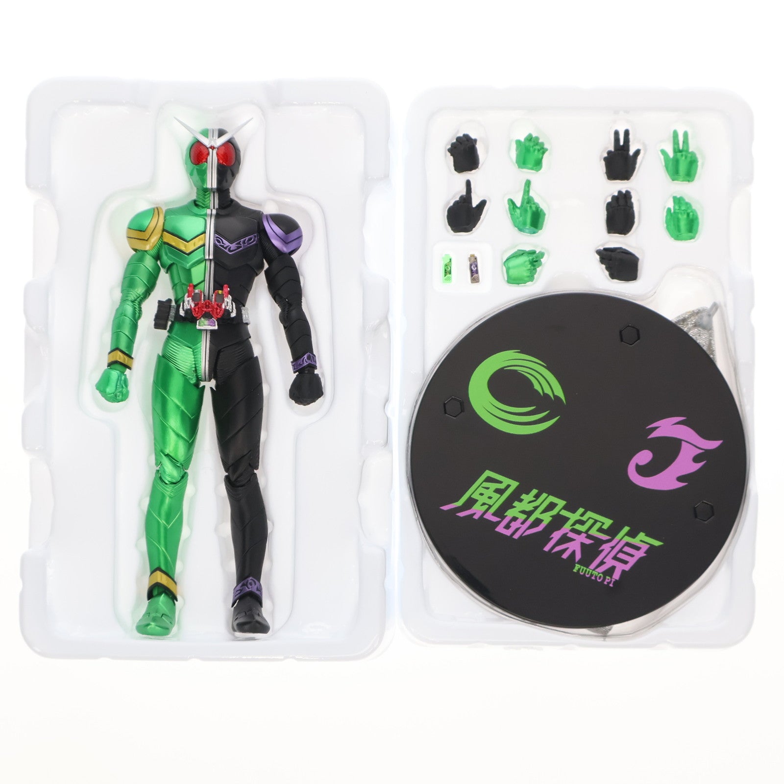 【中古即納】[FIG] S.H.Figuarts(フィギュアーツ) 真骨彫製法 仮面ライダーW(ダブル) サイクロンジョーカー 風都探偵アニメ化記念 完成品 可動フィギュア バンダイスピリッツ(20220811)