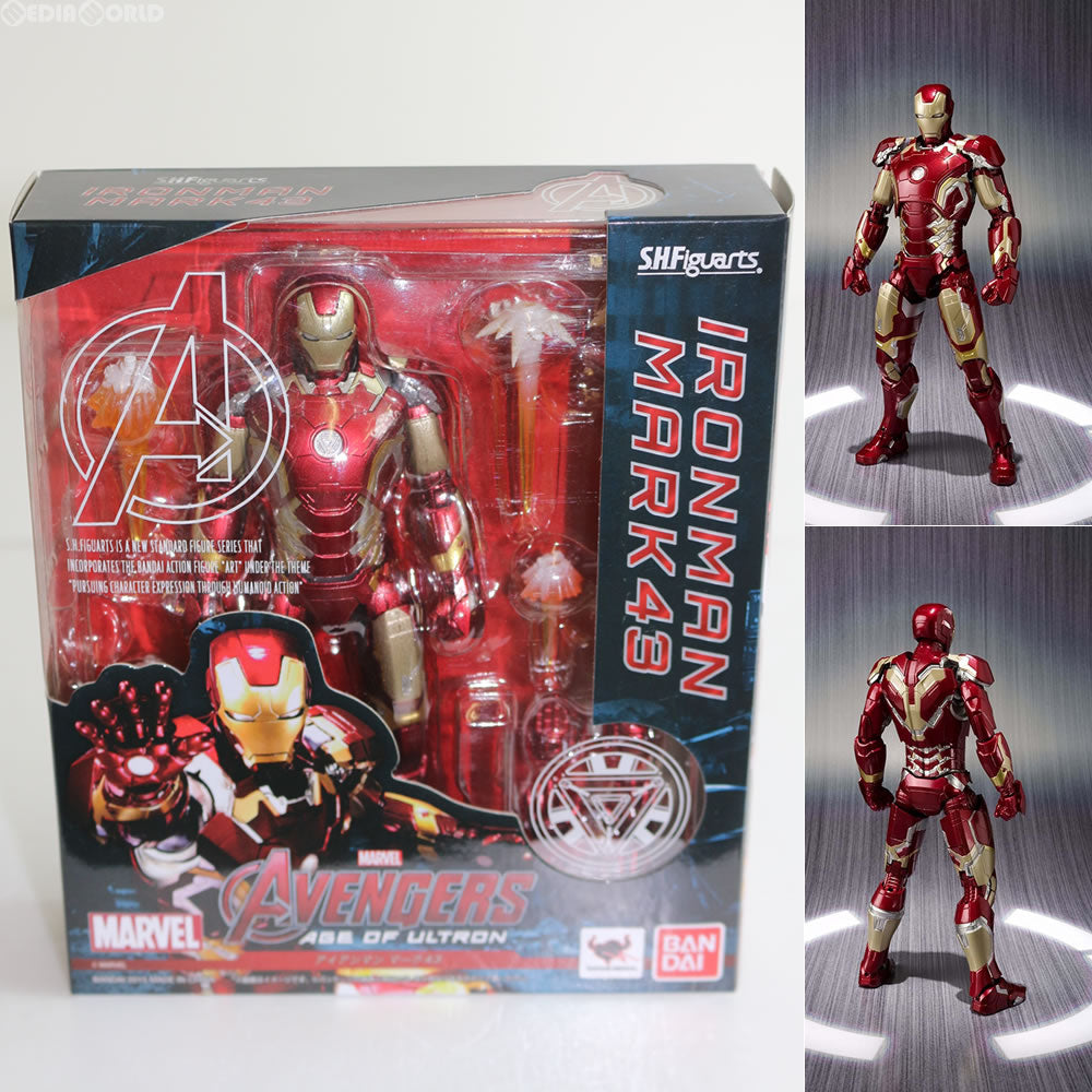 【中古即納】[FIG] S.H.Figuarts(フィギュアーツ) アイアンマンマーク43 アベンジャーズ エイジ・オブ・ウルトロン 完成品 可動フィギュア バンダイ(20150725)