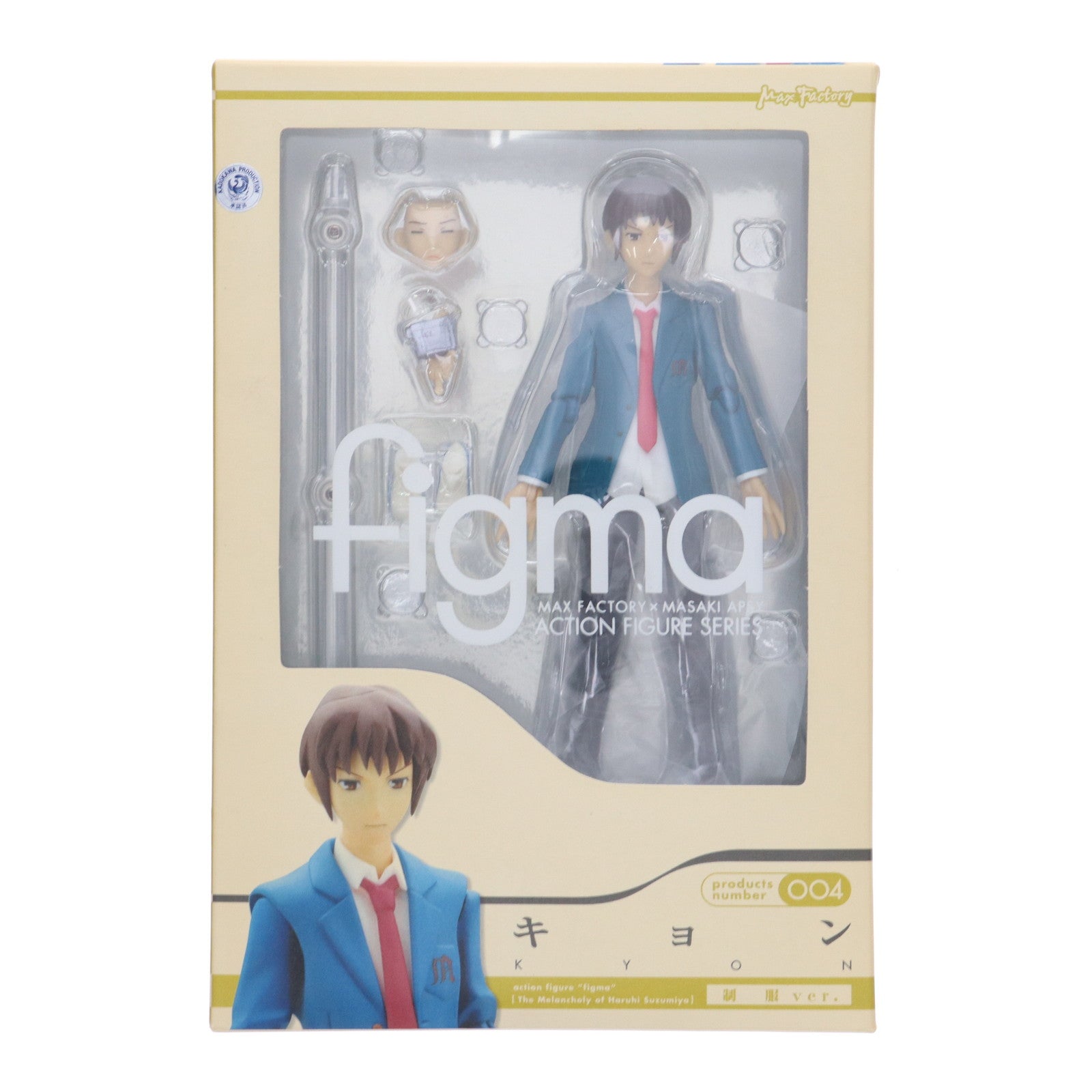 【中古即納】[FIG] figma(フィグマ) 004 キョン 制服ver. 涼宮ハルヒの憂鬱 完成品 可動フィギュア マックスファクトリー(20080712)