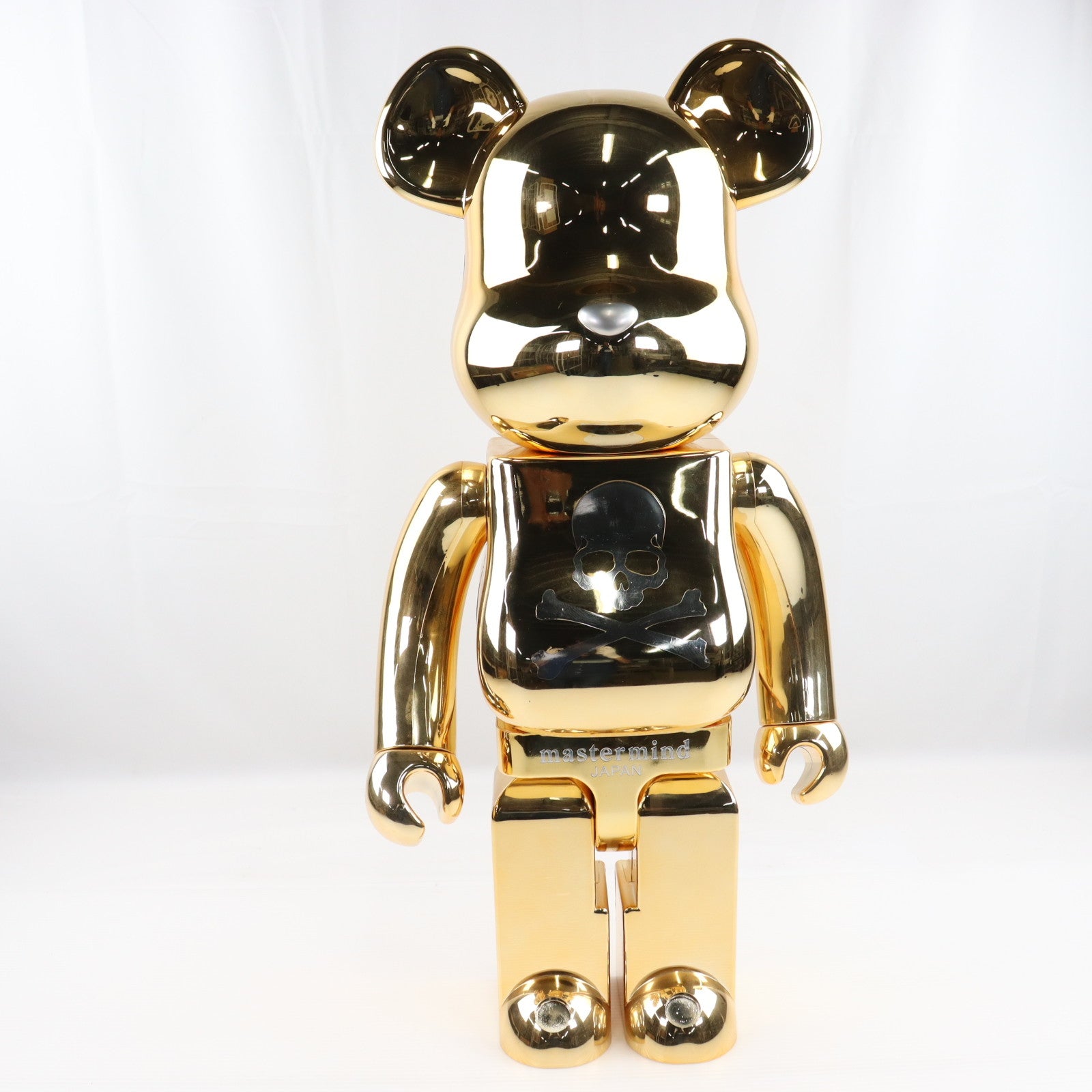 【中古即納】[FIG] WORLD WIDE TOUR BE@RBRICK(ベアブリック) mastermind JAPAN 1000%(ゴールド) 完成品 可動フィギュア メディコム・トイ(20071123)
