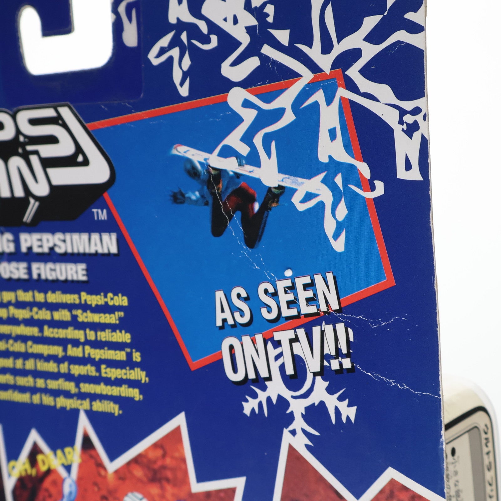 【中古即納】[FIG] ウルトラフリーポーズフィギュア ペプシマン(ブルー)+スノーボードキット ペプシマン 完成品 可動フィギュア バンダイ(19991231)