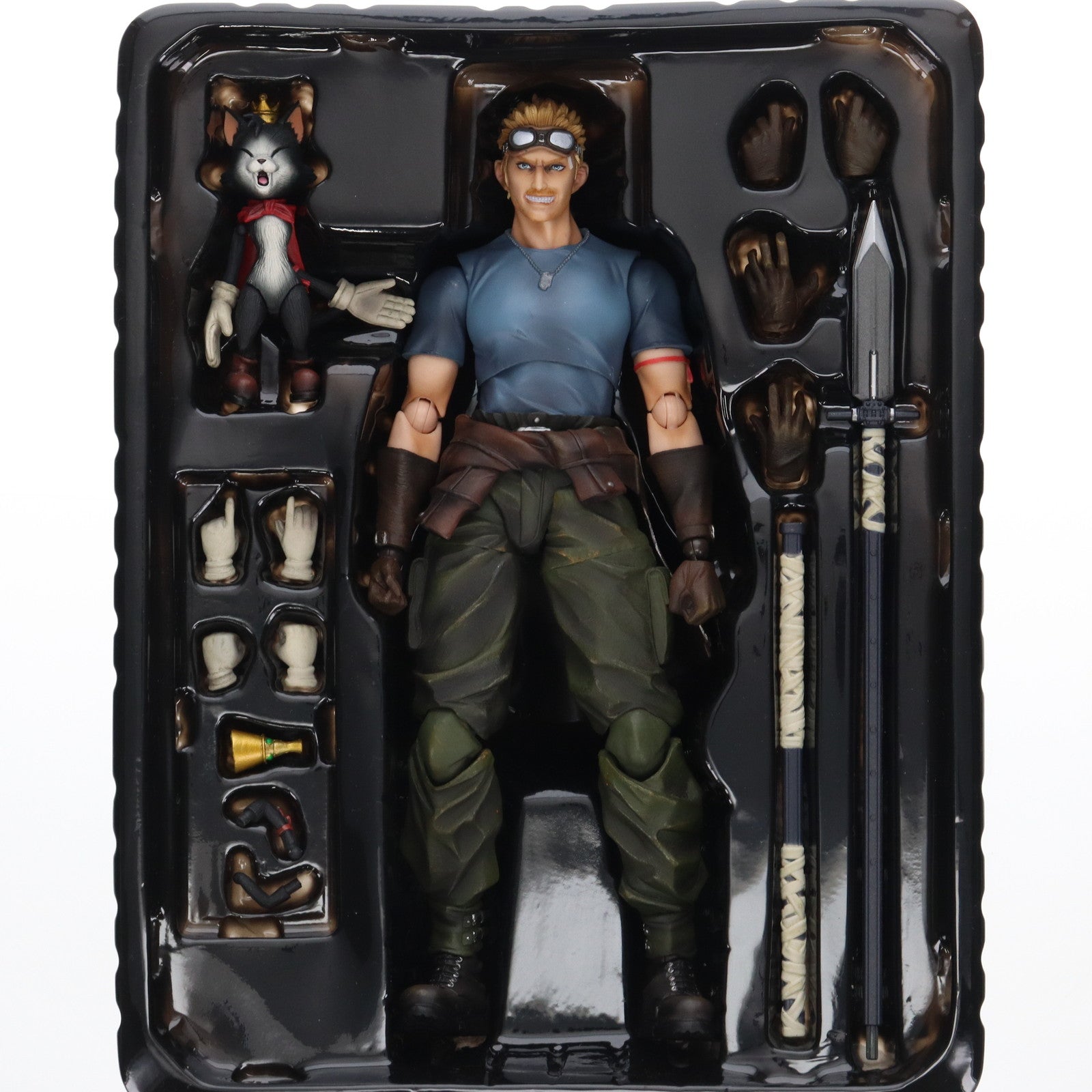 【中古即納】[FIG] PLAY ARTS改(プレイアーツ改) シド・ハイウインド&ケット・シー FINAL FANTASY VII ADVENT CHILDREN(ファイナルファンタジー7 アドベントチルドレン) 完成品 可動フィギュア スクウェア・エニックス(20180413)