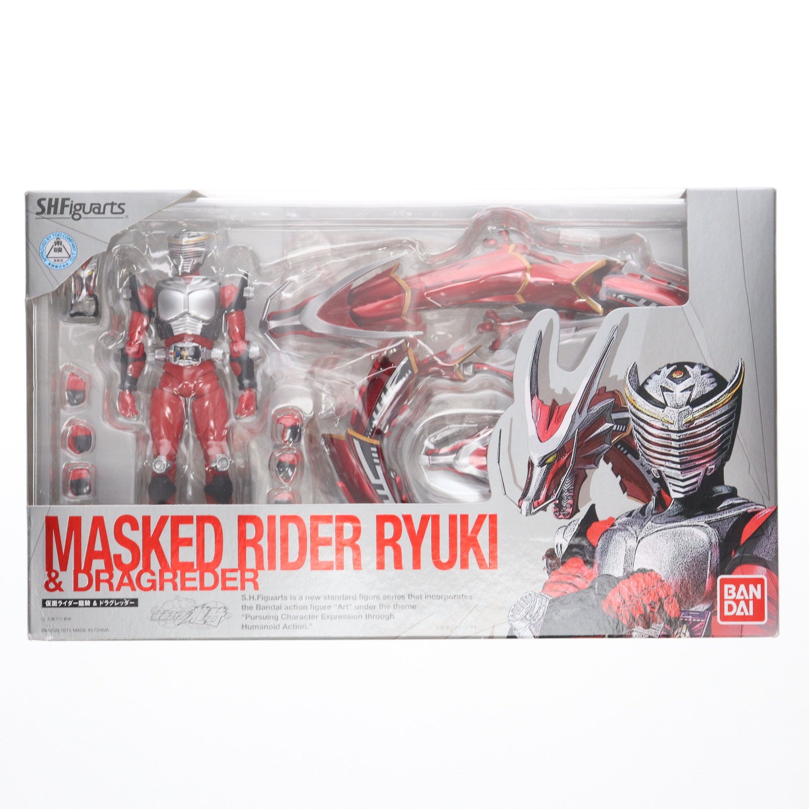 【中古即納】[FIG] S.H.Figuarts(フィギュアーツ) 仮面ライダー龍騎&ドラグレッダーセット 完成品 可動フィギュア バンダイ(20110827)