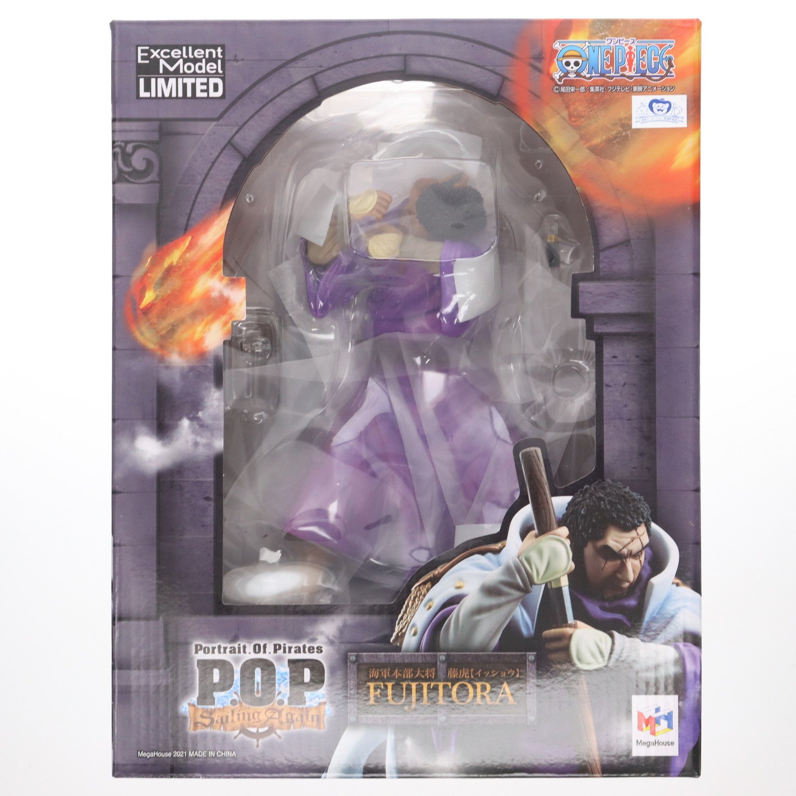 【中古即納】[FIG] (再販) Portrait.Of.Pirates P.O.P Sailing Again 海軍本部大将 藤虎【イッショウ】 ONE PIECE(ワンピース) 1/8 完成品 フィギュア 一部オンラインショップ&麦わらストア限定 メガハウス(20210521)