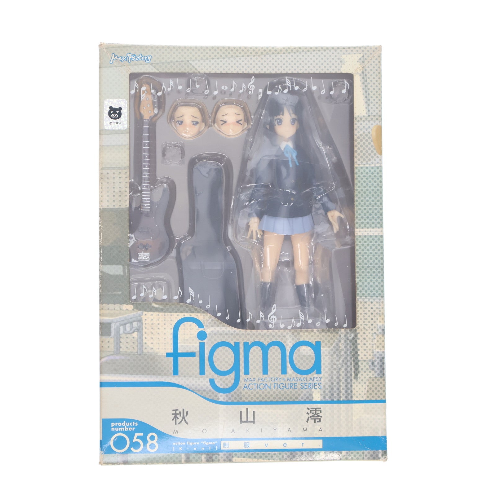 【中古即納】[FIG] figma(フィグマ) 058 秋山澪(あきやまみお) 制服ver. けいおん! 完成品 可動フィギュア マックスファクトリー(20100715)