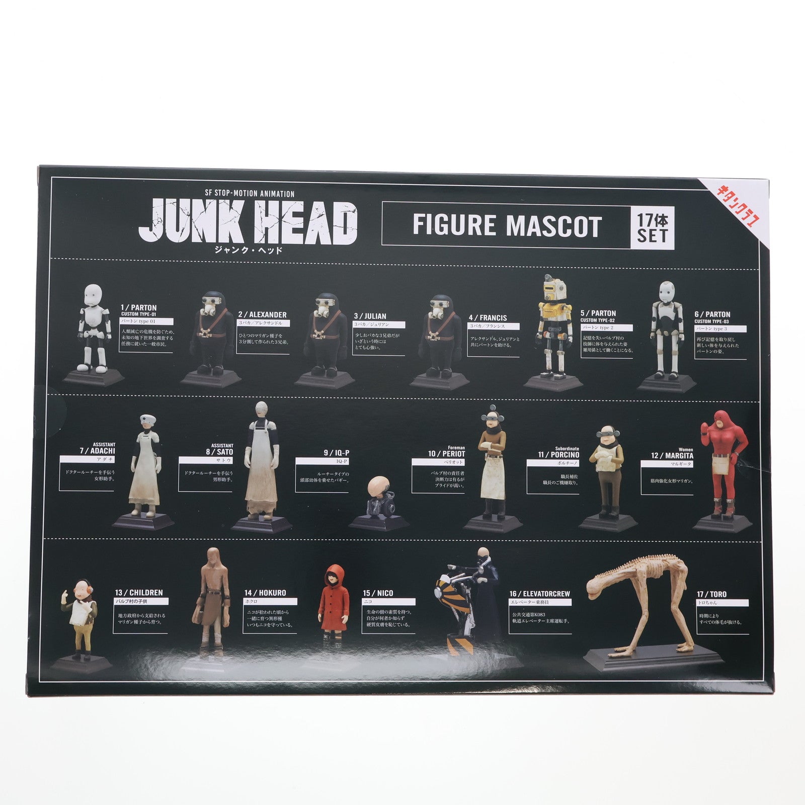 【中古即納】[FIG] JUNK HEAD(ジャンクヘッド) フィギュアマスコット 17体セット 完成品 フィギュア 奇譚クラブ(20250709)