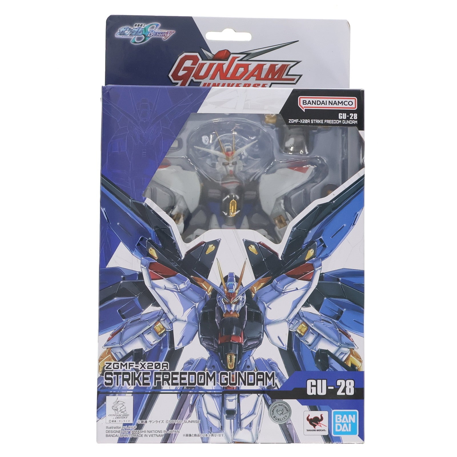 【中古即納】[FIG] GUNDAM UNIVERSE(ガンダムユニバース) ZGMF-X20A STRIKE FREEDOM GUNDAM(ストライクフリーダムガンダム) 機動戦士ガンダムSEED DESTINY(シード デスティニー) 完成品 可動フィギュア バンダイスピリッツ(20230930)