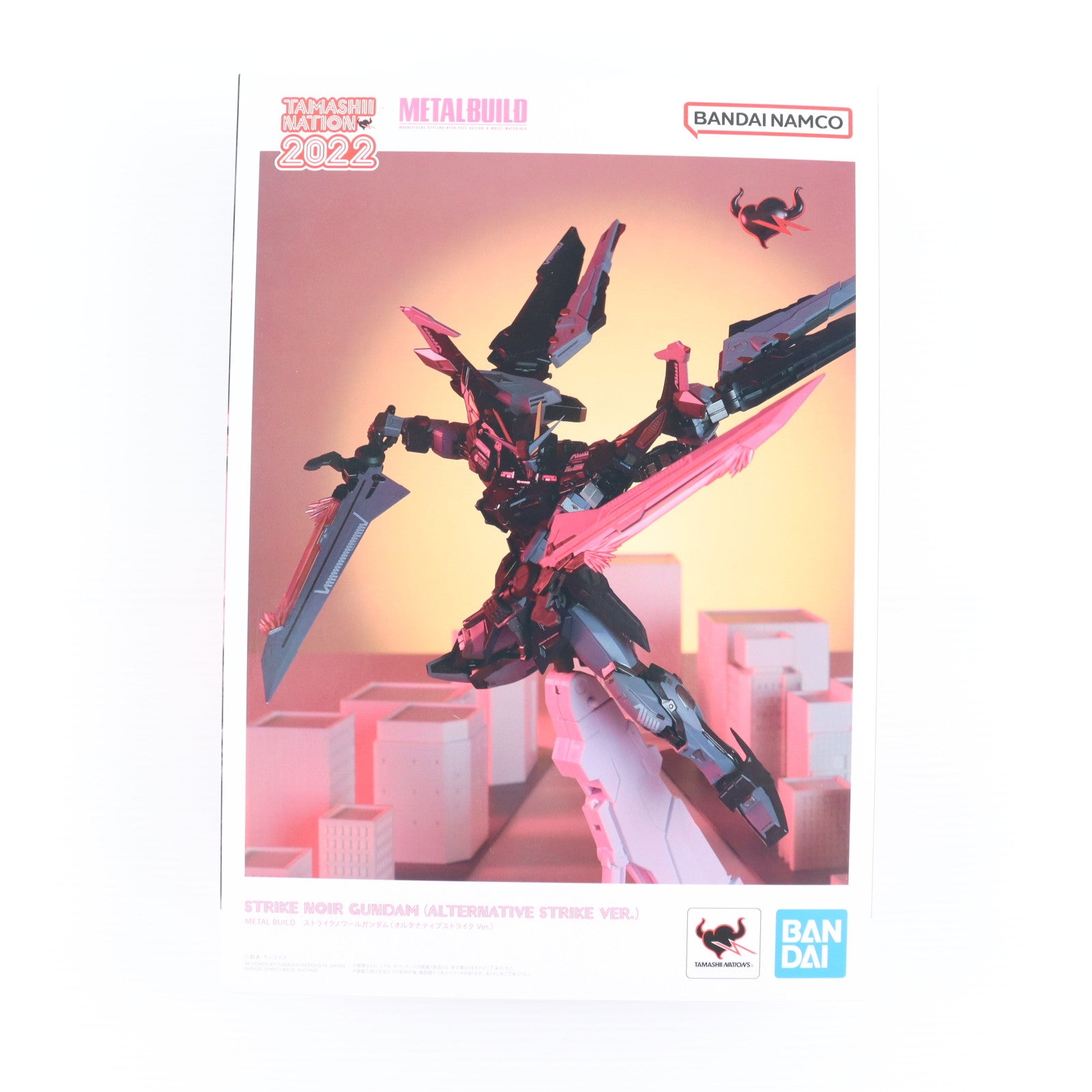 【中古即納】[FIG] METAL BUILD ストライクノワールガンダム(オルタナティブストライク Ver.) 機動戦士ガンダムSEED(シード) C.E.73 STARGAZER(スターゲイザー) 完成品 可動フィギュア TAMASHII NATION 2022&魂ウェブ商店限定 バンダイスピリッツ(20221115)