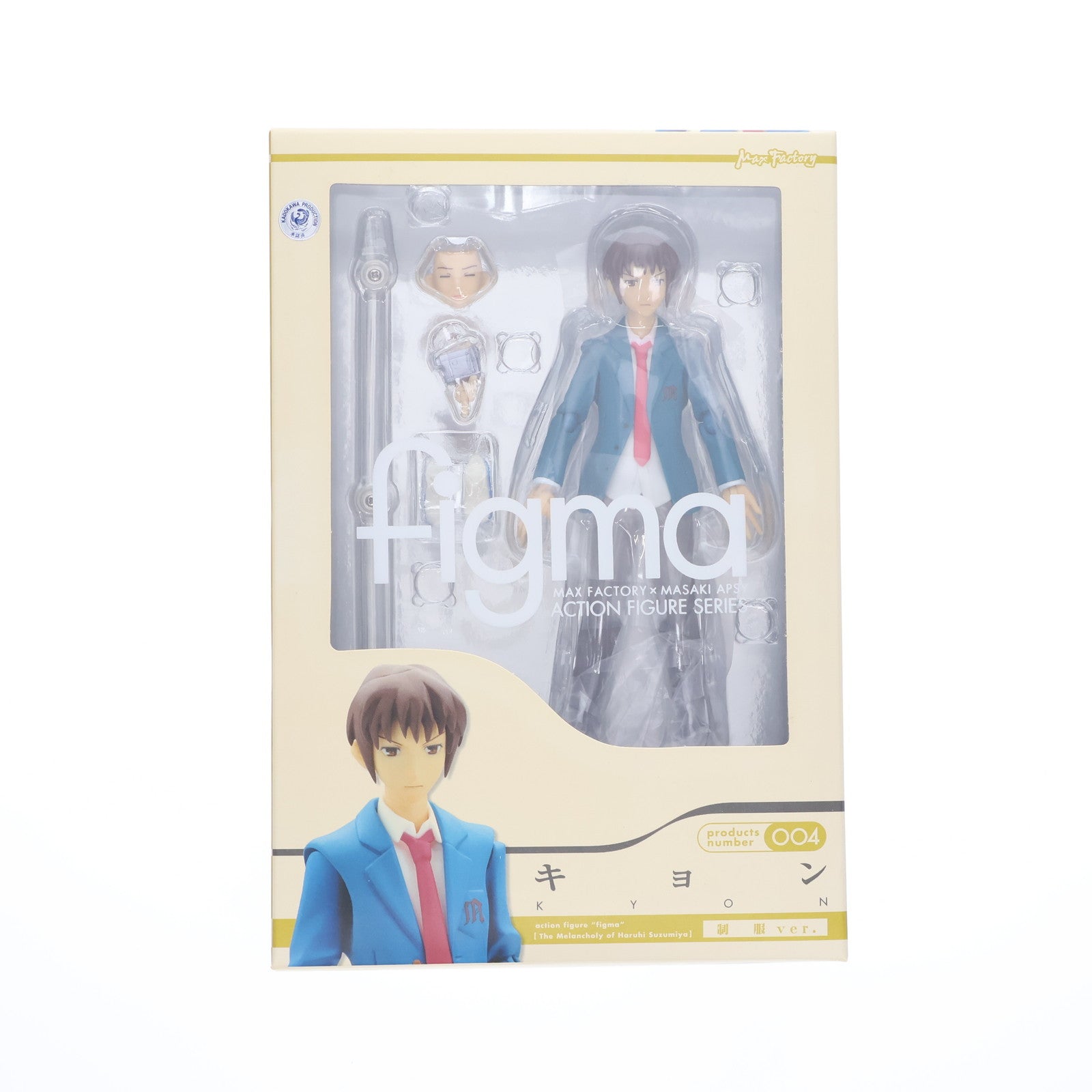【中古即納】[FIG] figma(フィグマ) 004 キョン 制服ver. 涼宮ハルヒの憂鬱 完成品 可動フィギュア マックスファクトリー(20080712)