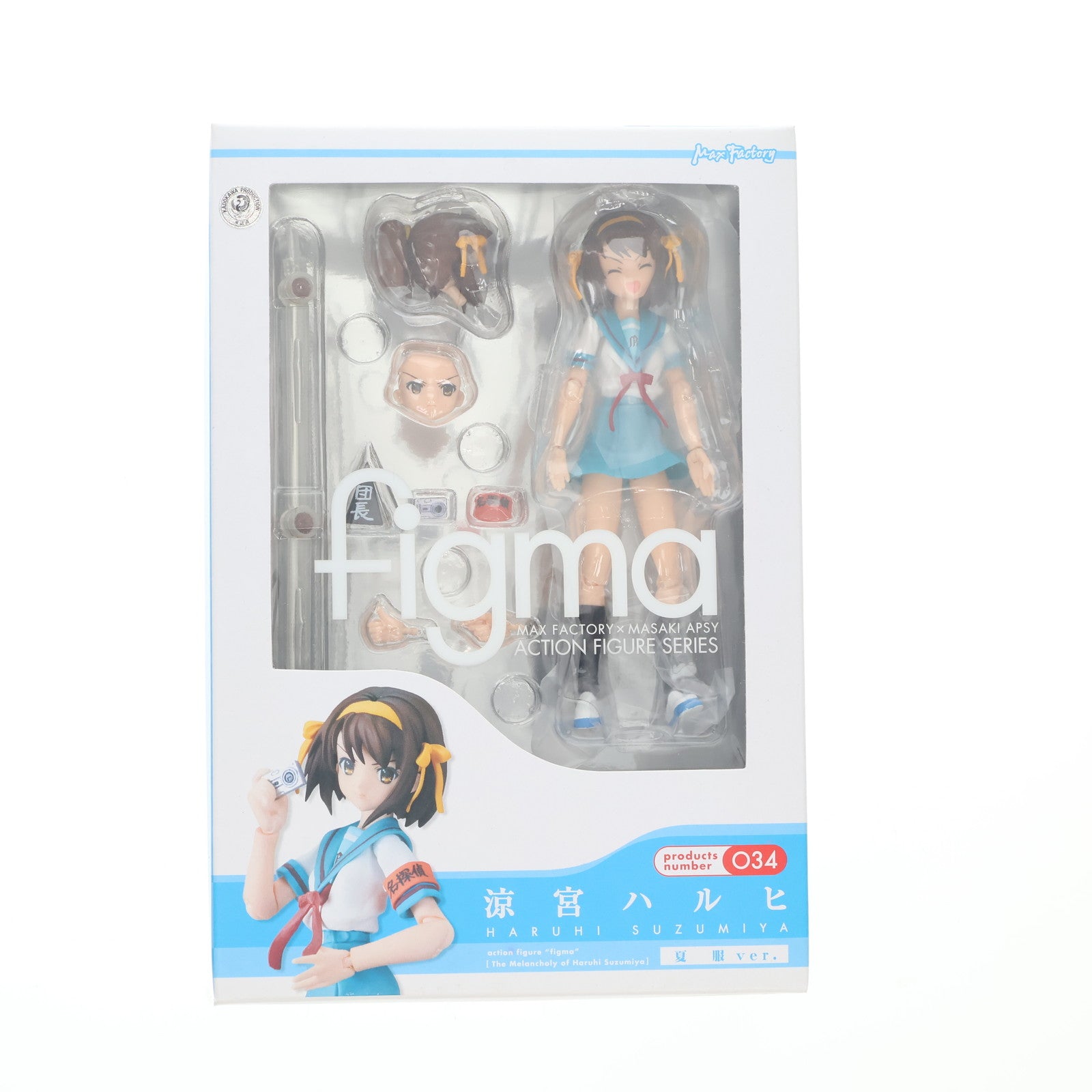 【中古即納】[FIG] figma(フィグマ) 034 涼宮ハルヒ 夏服Ver. 涼宮ハルヒの憂鬱 完成品 可動フィギュア マックスファクトリー(20090430)