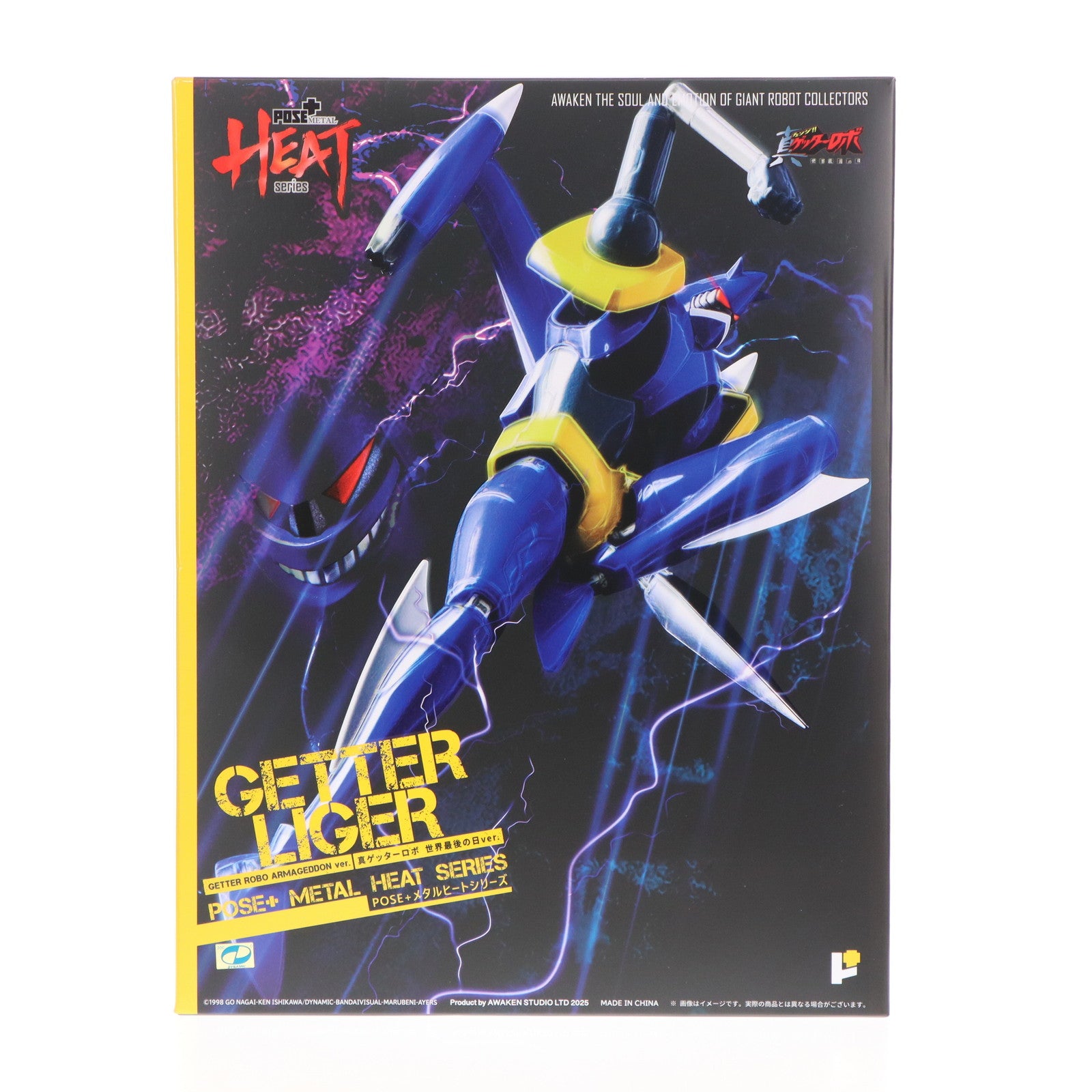 【中古即納】[FIG] POSE+METAL HEAT ゲッターライガー(真ゲッターロボ世界最後の日Ver.) 真(チェンジ!!)ゲッターロボ 世界最後の日 完成品 可動フィギュア AWAKEN STUDIO(20250831)