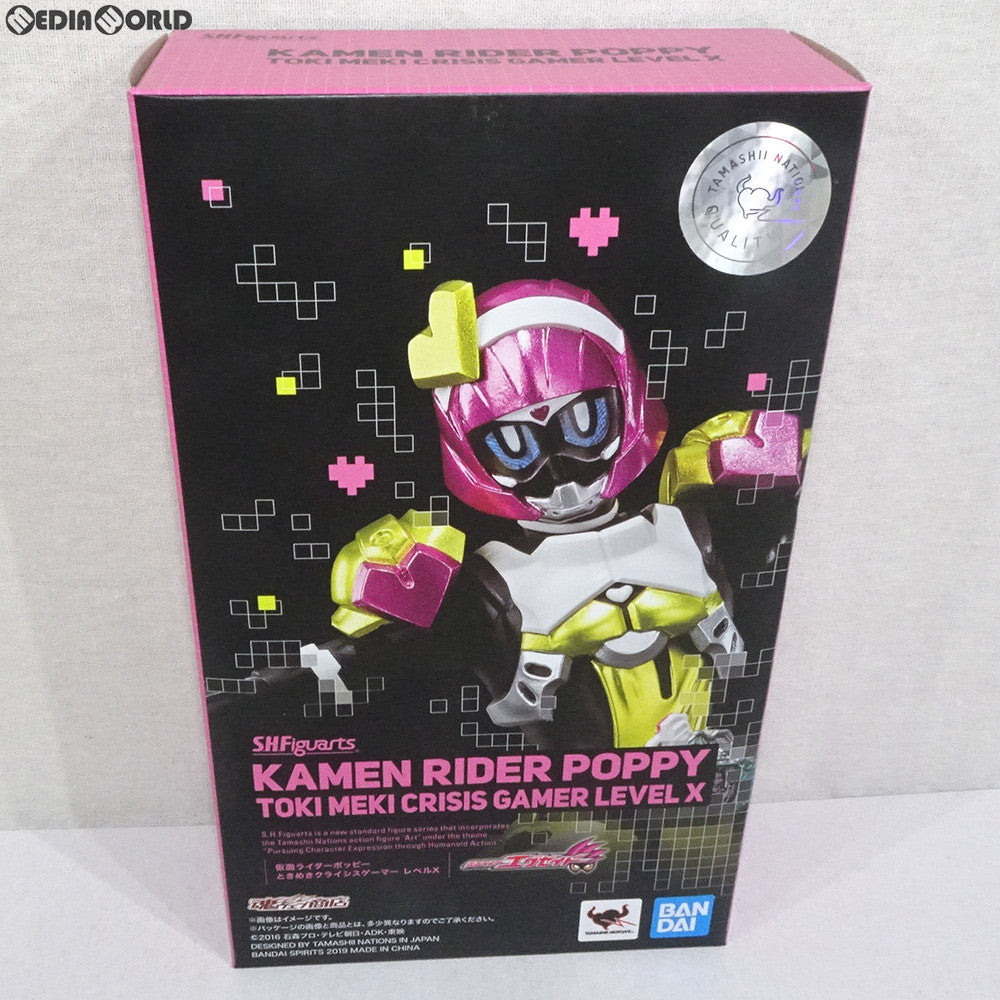 【中古即納】[FIG] 魂ウェブ商店限定 S.H.Figuarts(フィギュアーツ) 仮面ライダーポッピー ときめきクライシスゲーマー レベルX 仮面ライダーエグゼイド 可動フィギュア バンダイスピリッツ(20190331)