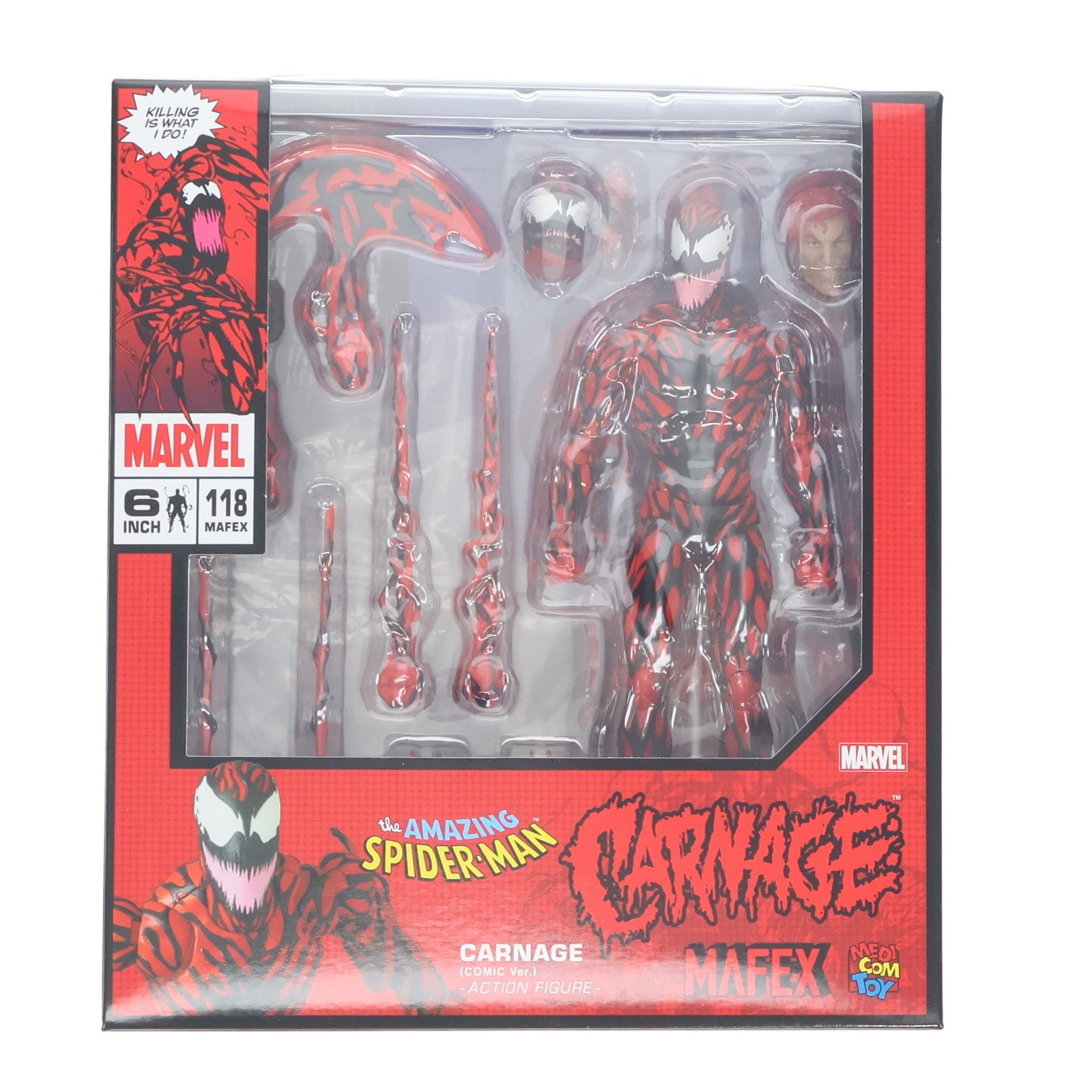 【中古即納】[FIG] マフェックス MAFEX CARNAGE(COMIC Ver.)(カーネイジ コミックバージョン) マーベルコミック 完成品 可動フィギュア メディコム・トイ(20201209)