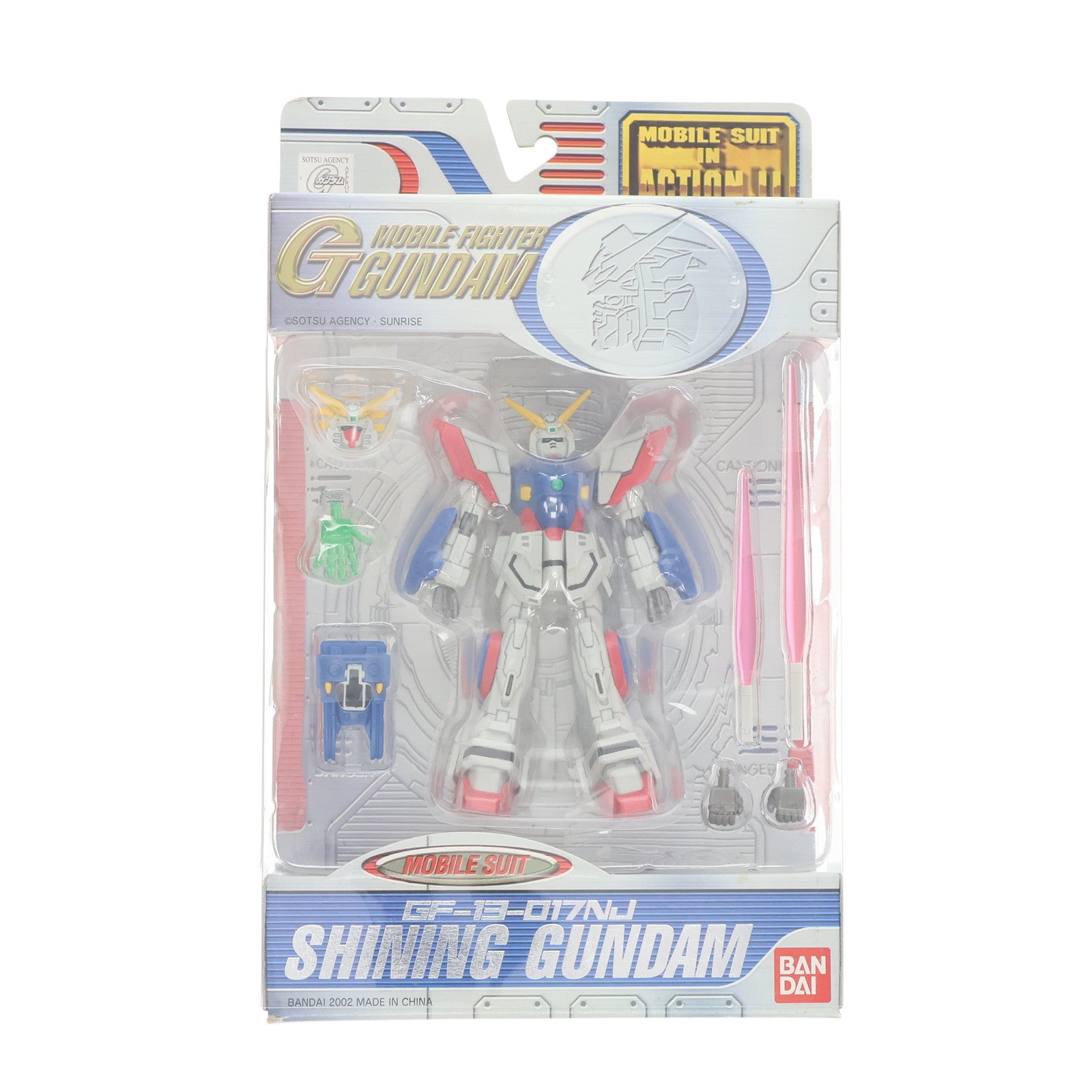 【中古即納】[FIG] MS IN ACTION!!(モビルスーツ・イン・アクション) GF-13-017NJ シャイニングガンダム 機動武闘伝Gガンダム 完成品 可動フィギュア バンダイ(20020628)