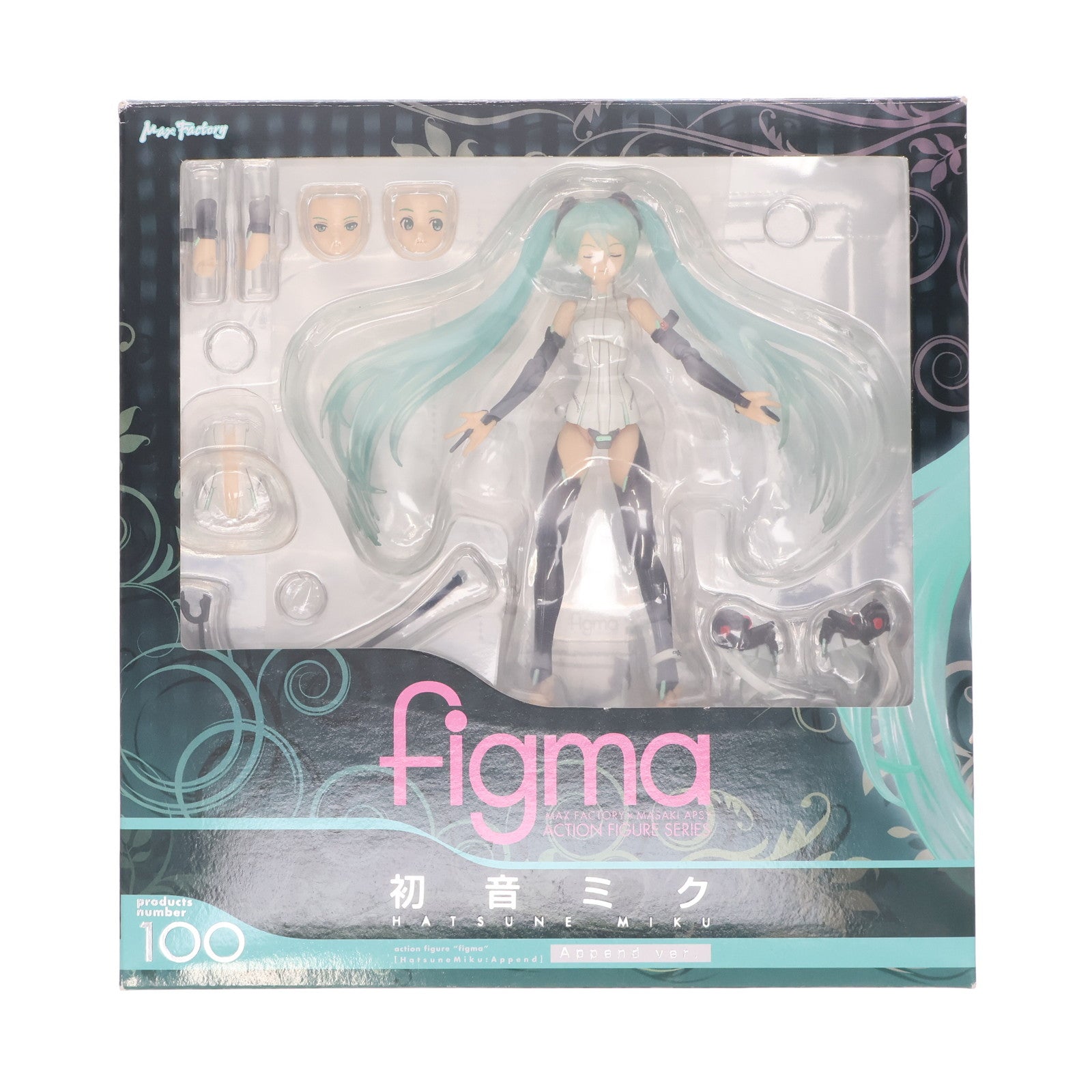 【中古即納】[FIG] figma(フィグマ) 100 初音ミク Append ver. 初音ミク・アペンド 完成品 可動フィギュア マックスファクトリー(20110906)