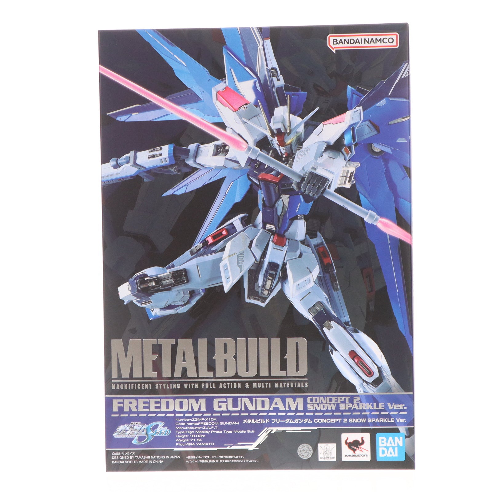 【中古即納】[FIG] METAL BUILD フリーダムガンダム CONCEPT 2 SNOW SPARKLE Ver. 機動戦士ガンダムSEED(シード) 完成品 可動フィギュア TAMASHII NATION 2023&事後通販限定 バンダイスピリッツ(20231117)