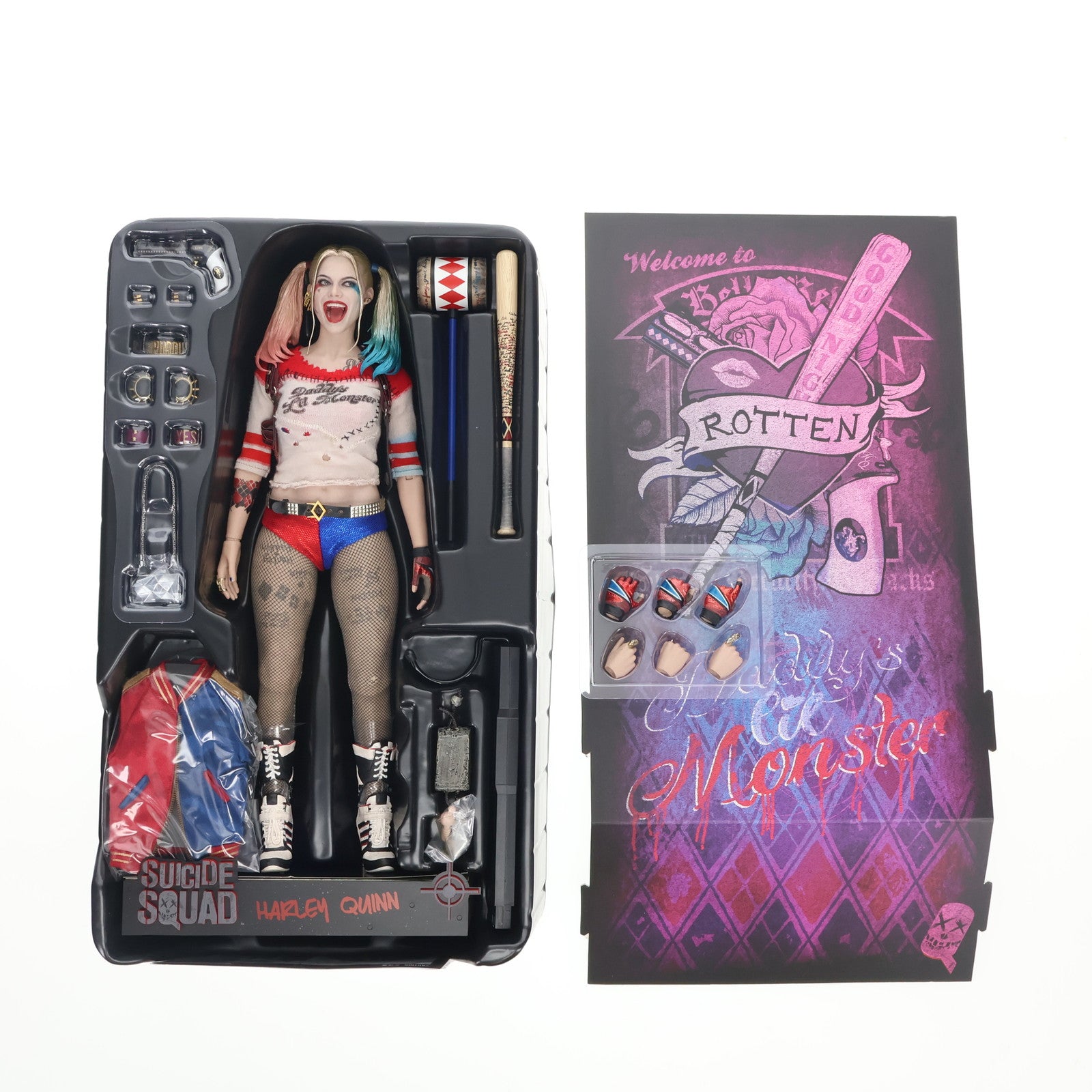 【中古即納】[FIG] ムービー・マスターピース ハーレイ・クイン[ボーナスアクセサリー付き] スーサイドスクワッド 1/6 完成品 可動フィギュア バットマン100%ホットトイズ限定 ホットトイズ(20170826)