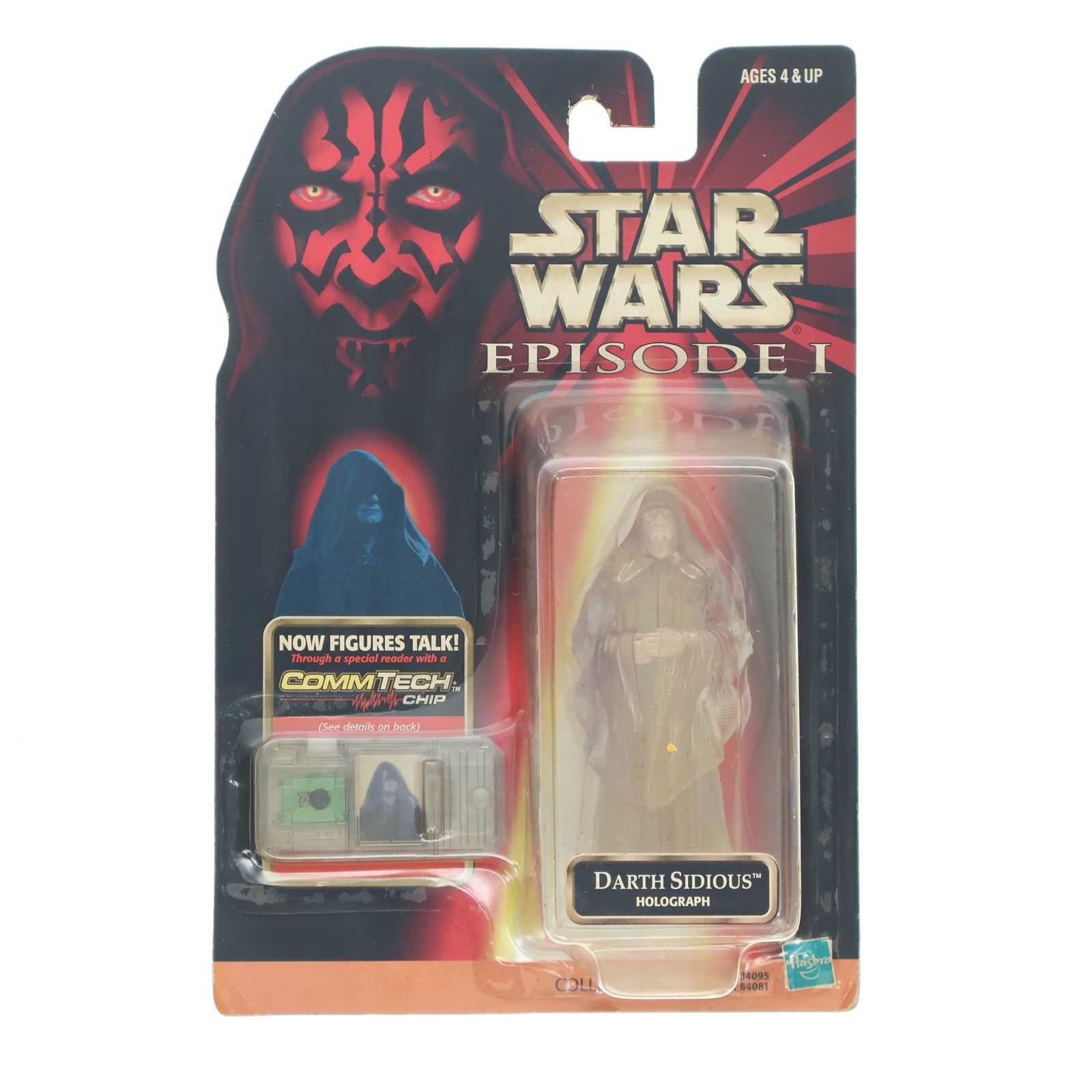 【中古即納】[FIG] スター・ウォーズ コムテック ベーシックフィギュア ダース・シディアス ホログラフ バージョン STAR WARS エピソード1/ファントム・メナス 完成品 可動フィギュア(84081) トミー(19991231)