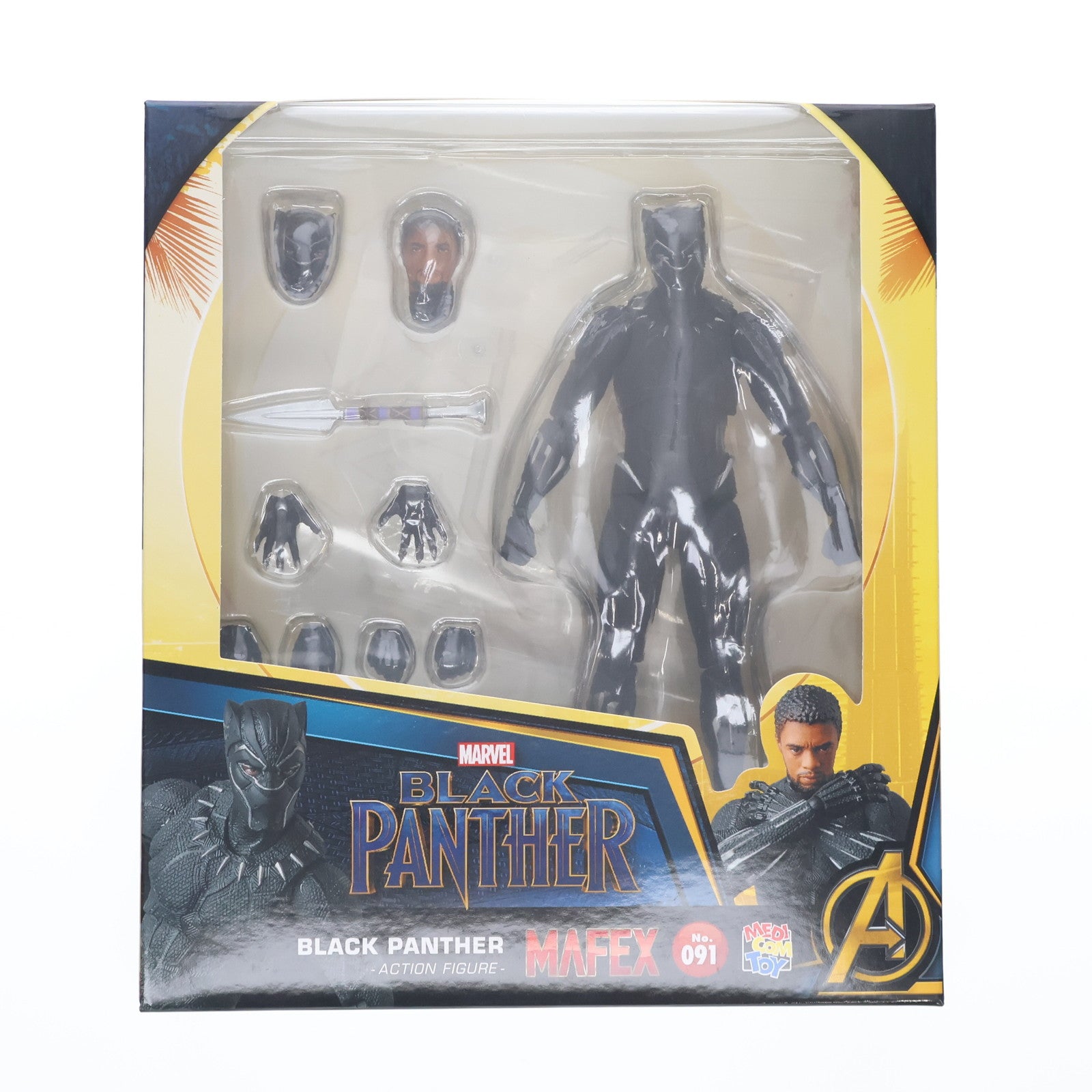 【中古即納】[FIG] マフェックス No.091 MAFEX BLACK PANTHER(ブラックパンサー) 完成品 可動フィギュア メディコム・トイ(20191002)