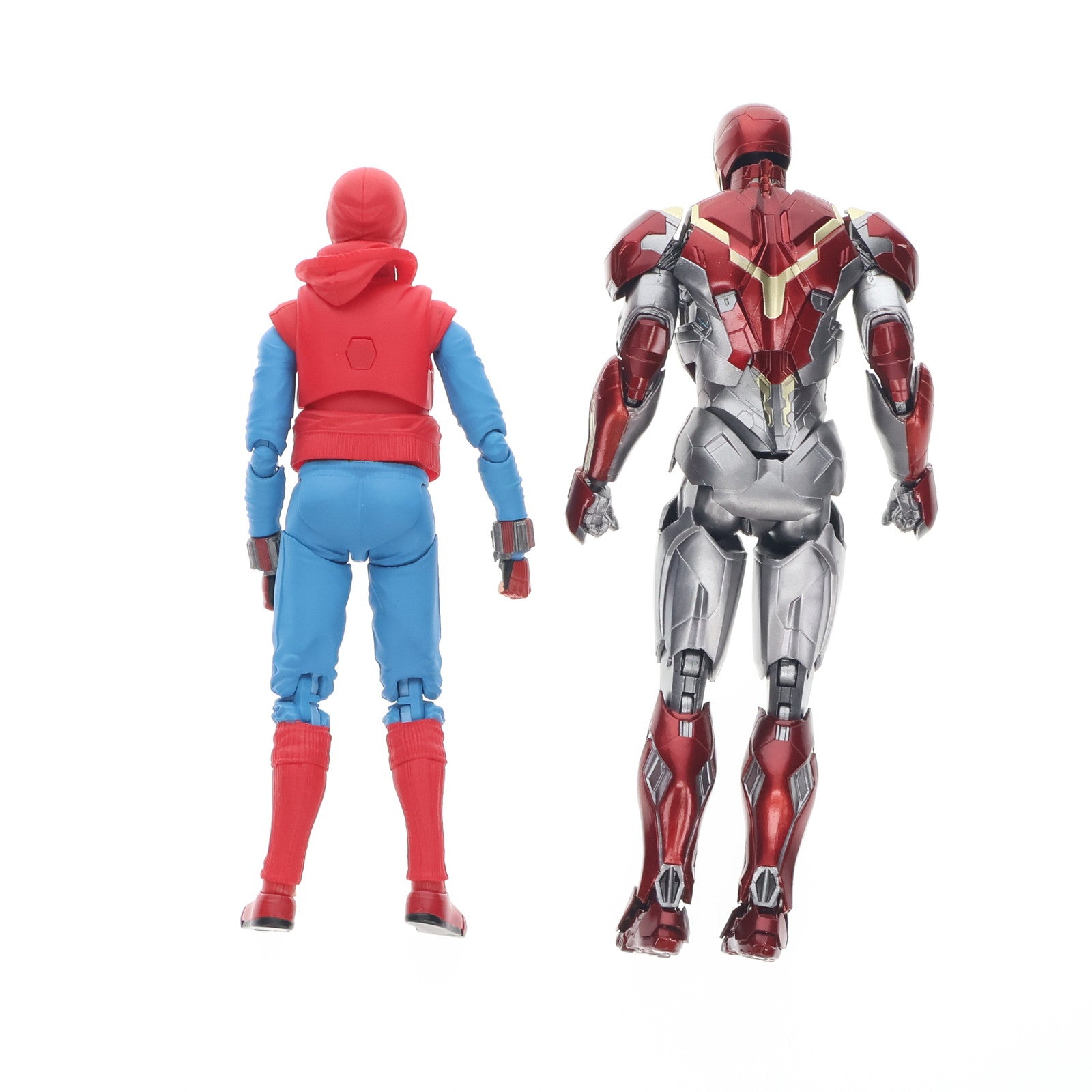 【中古即納】[FIG] 魂ウェブ商店限定 S.H.Figuarts(フィギュアーツ) スパイダーマン(ホームカミング) ホームメイドスーツver. & アイアンマン マーク47 完成品 可動フィギュア バンダイ(20171231)